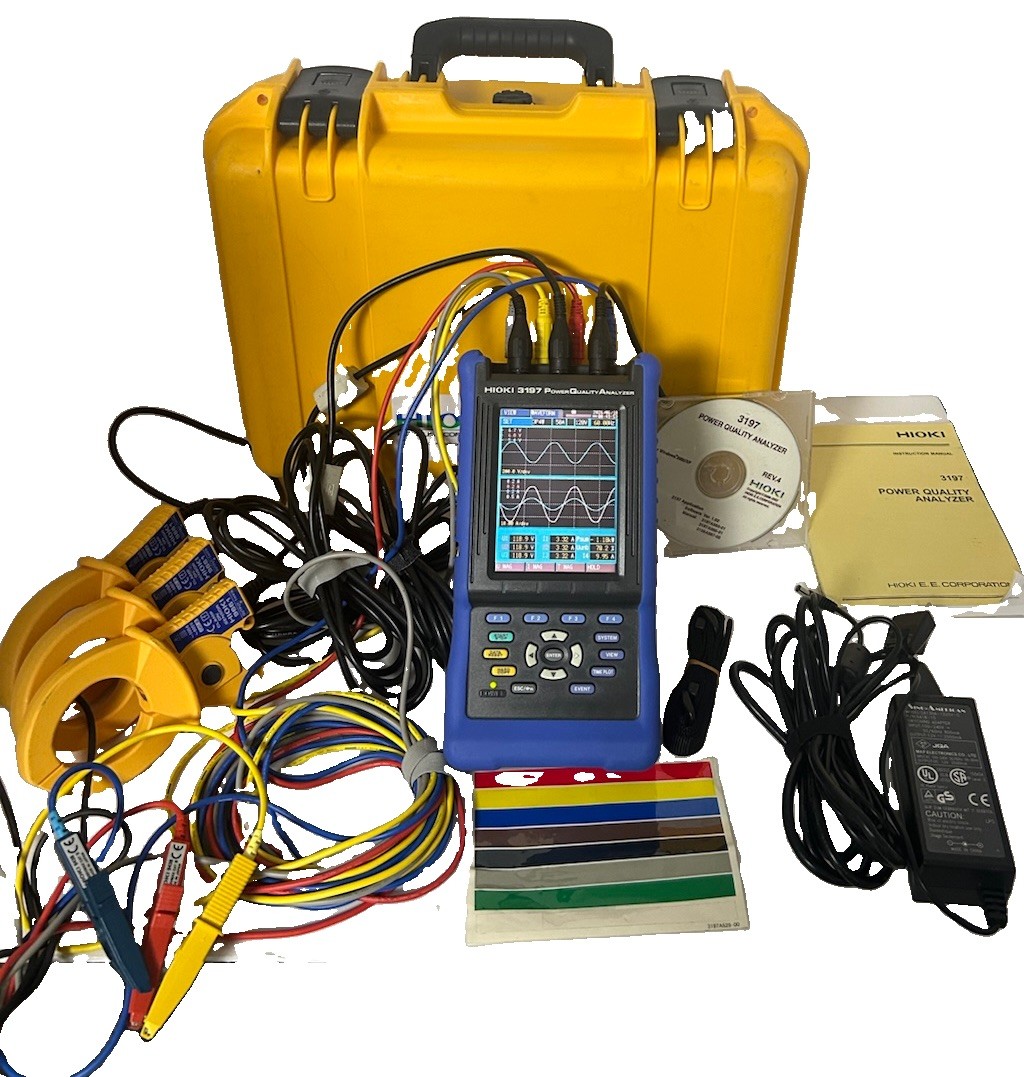 Hioki 3197 Three Phase HandHeld Power Quality Analyzer Meter