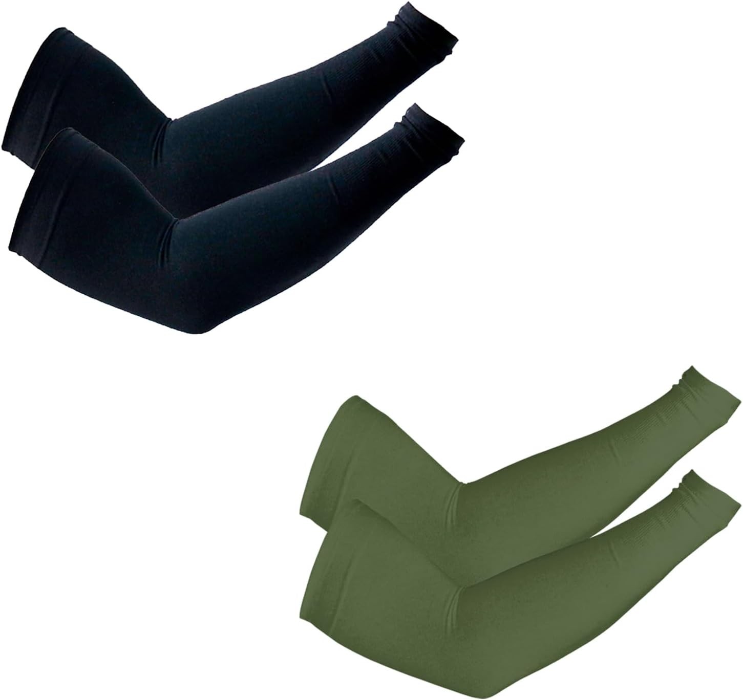 2 Pairs UV Protect Cooling Arm Sleeves for Men and Women UPF 50