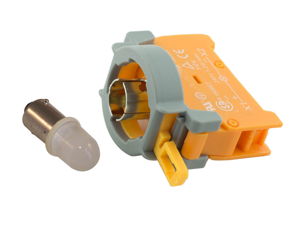 PLN-30 White 30mm Pilot Panel Indicator Light LED Lamp 120V AC/DC