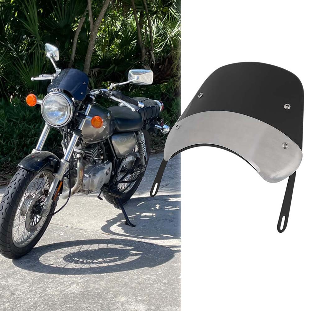 Motorcycle 5-7'' Headlight Fairing Windshield Windscreen For Suzuki TU250 TU250X