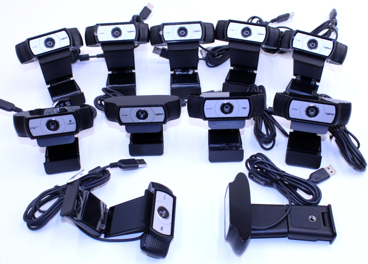 Lot of 11 Logitech V-U0031 C930e 1080p Full HD Dual Mic Business Webcams
