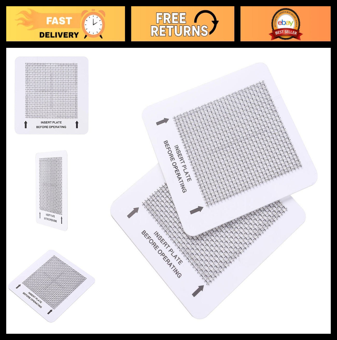 2 Pack Ceramic Ozone Plates for Home Air Purifiers - 4.5" x 4.5" Replacement Par