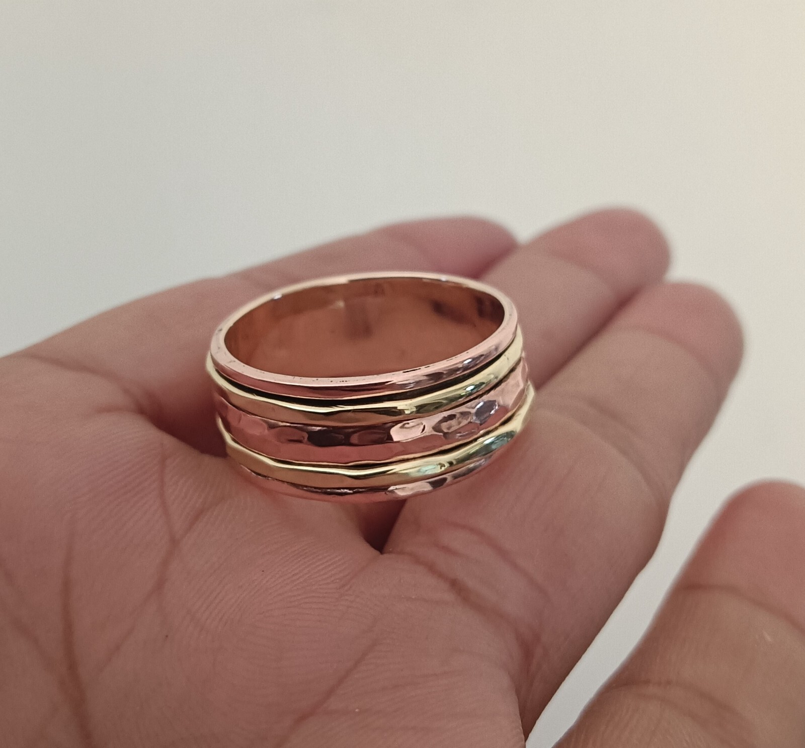 Solid 100% Pure Copper Spinner Band Ring Handmade Boho Thumb Ring All Size SR636
