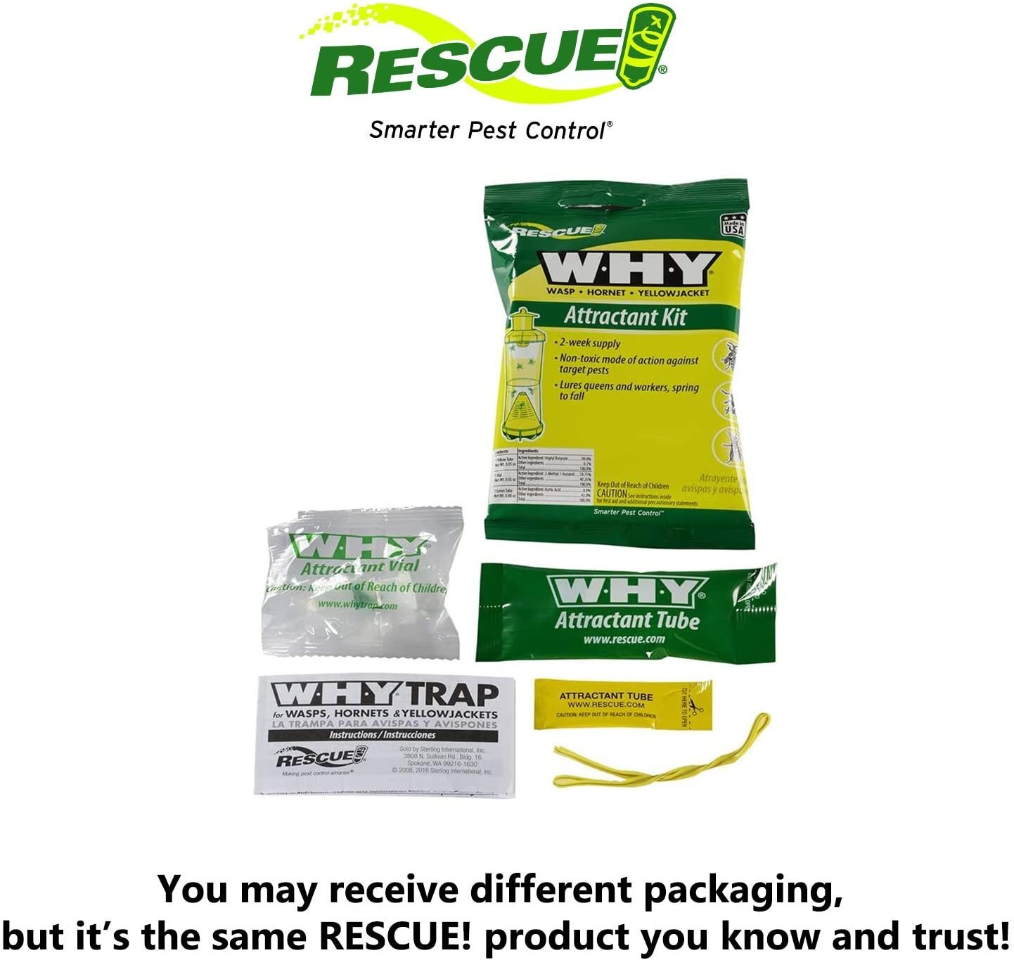RESCUE! Non-Toxic Wasp, Hornet, Yellowjacket Trap (WHY Trap) Attractant...