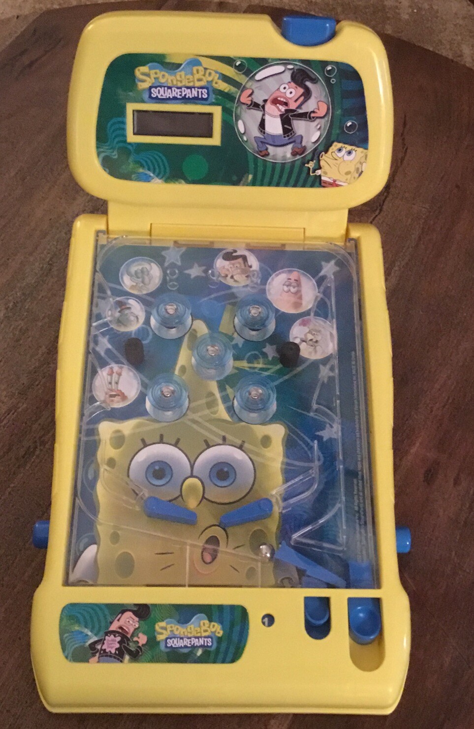 Spongebob Squarepants 15” Pinball Machine Tabletop 2010 Viacom WORKS GREAT!