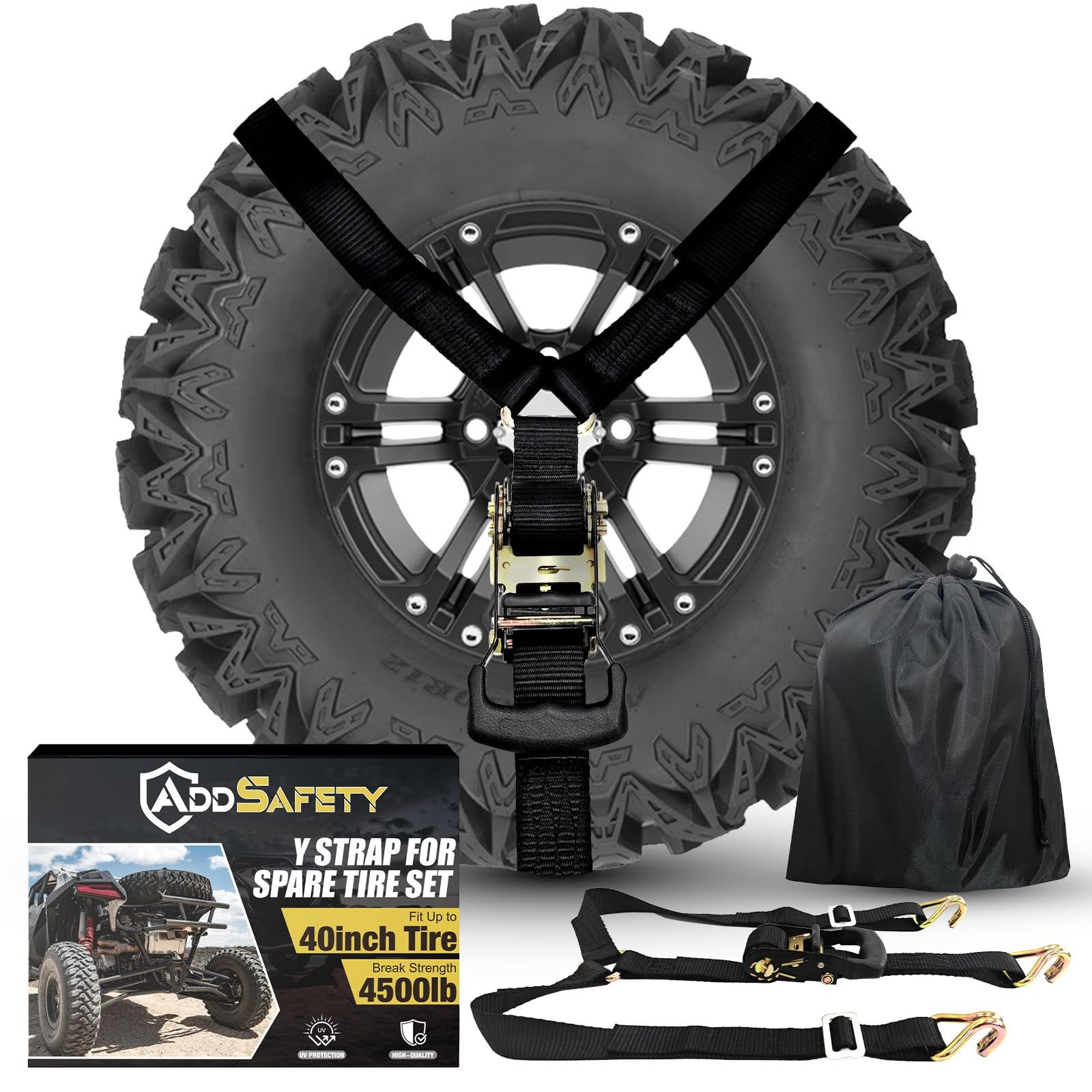 AddSafety Y Strap for Spare Length: 44 inches, Width: 1.5 black