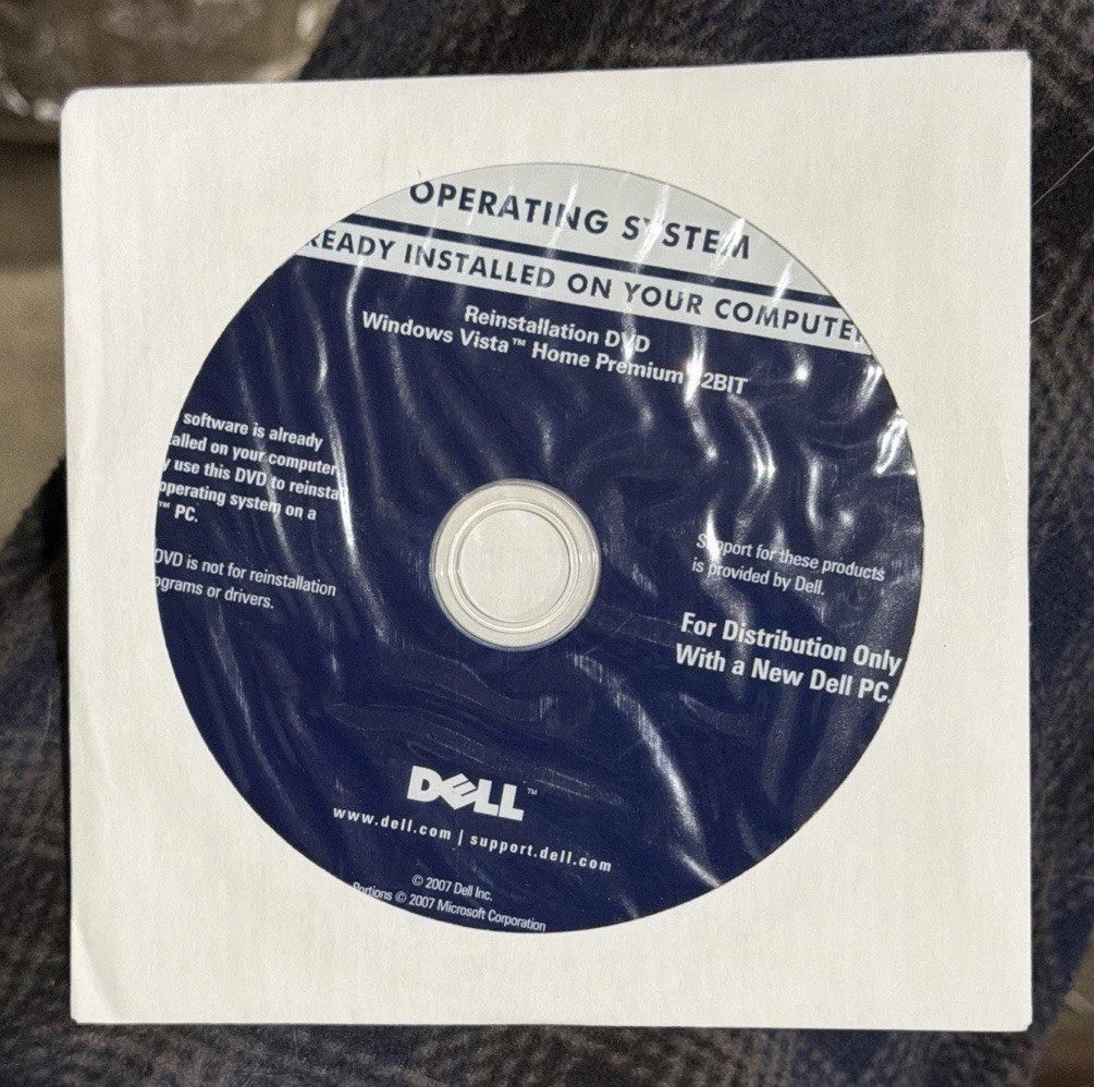 DELL Windows Vista Business 32BIT SP1 OS Reinstallation DP/N: 0G081F