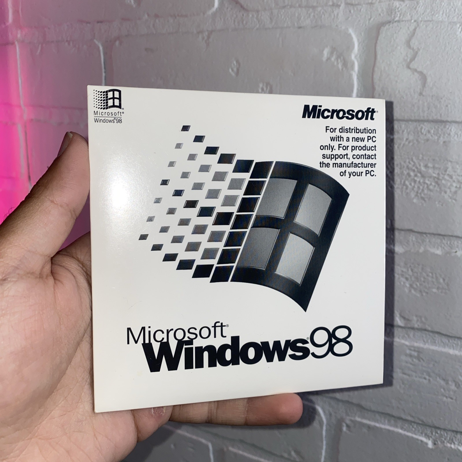 Vintage Microsoft Windows 98 OEM CD with Sleeve 1998 P/N X03-36068