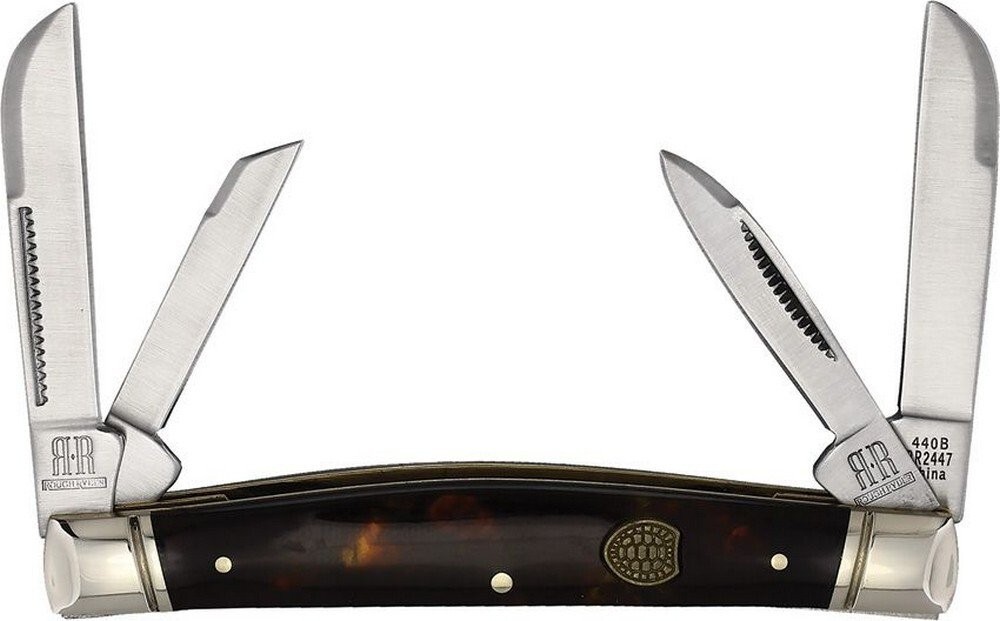 Rough Ryder Congress Folding Knife Satin Finish Stainless Steel Blades - KB401H