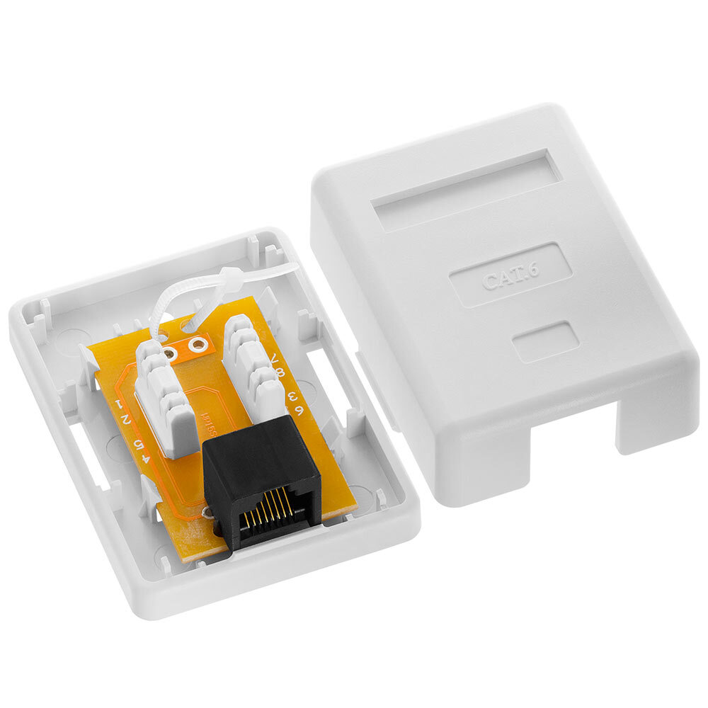 RJ45 Ethernet Network Surface Mount Keystone Jack For Cat5E, Cat6 Cable