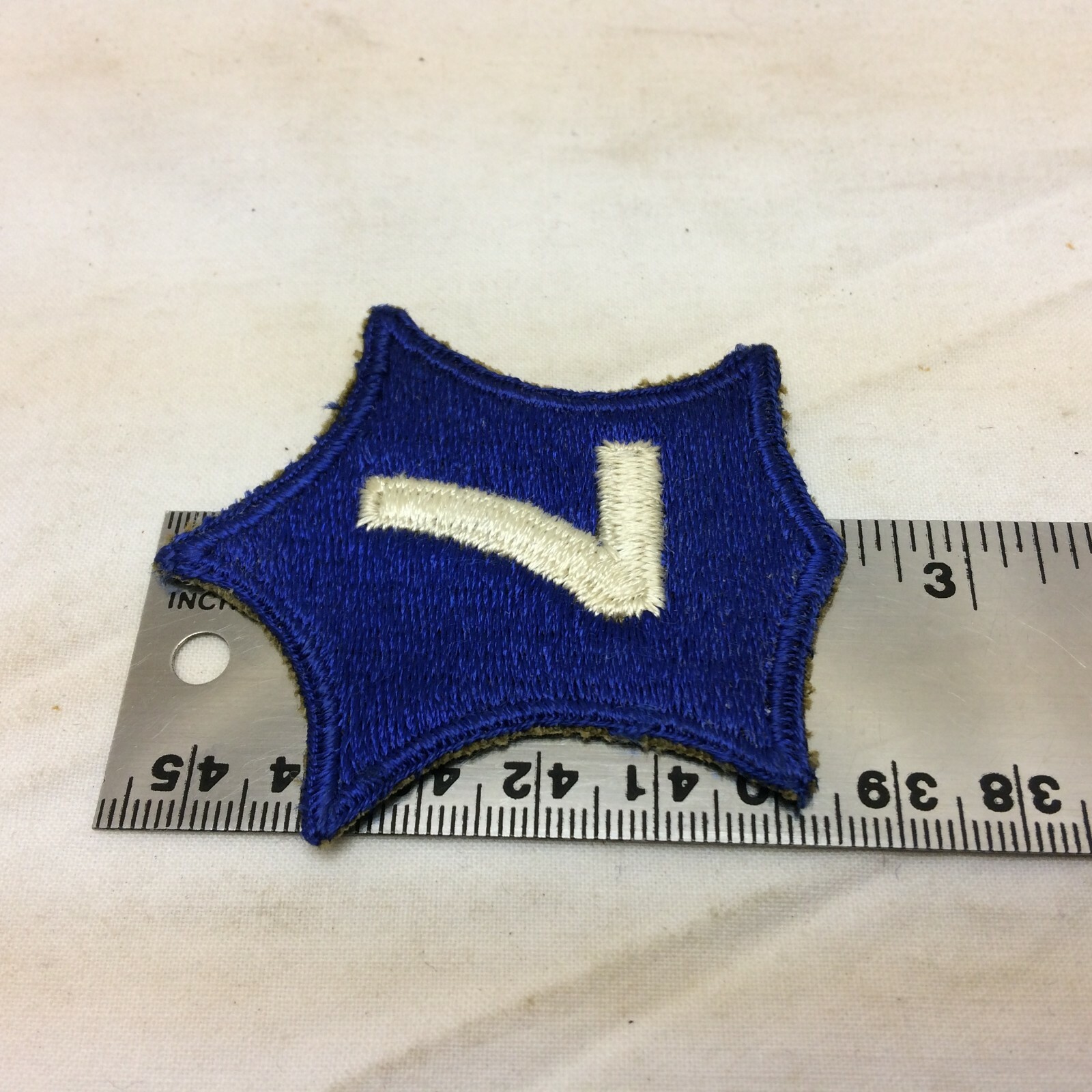 Vintage Military Patch 7th Army Corps White Back 7 Border Variant