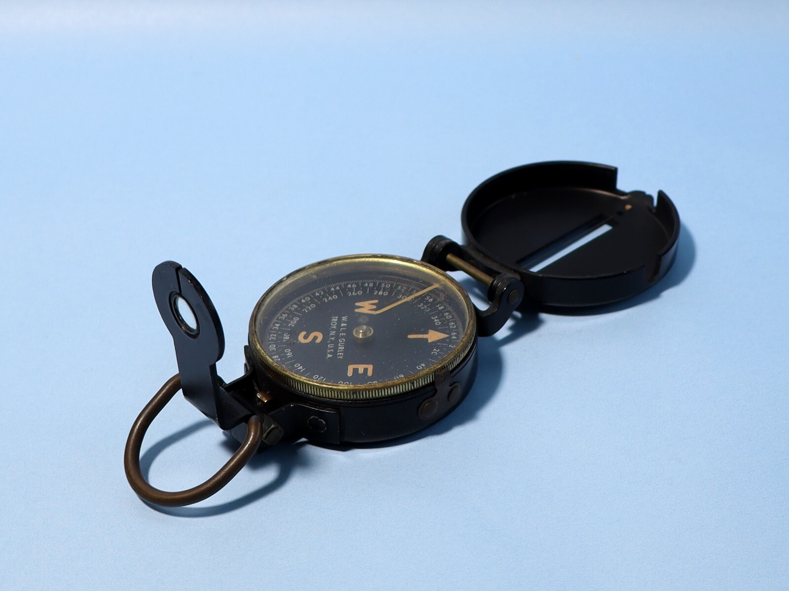 Antique W. & L. E. Gurley New York Tactical Compass Working #ESK