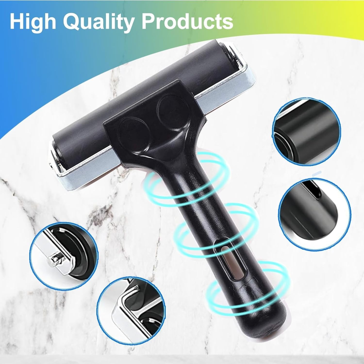 4 Inch Professional Rubber Roller Stainless Steel Core Printmaking Tool