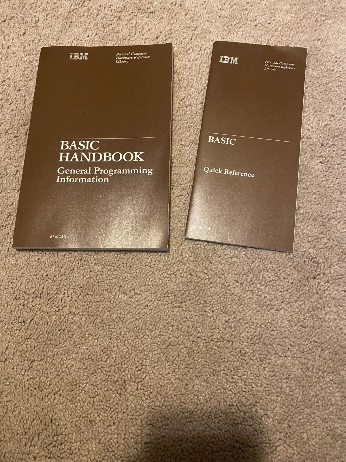 IBM BASIC HANDBOOK GENERAL PROGRAMMING BASIC QUICK REFERENCE BOOK FIRST EDITION