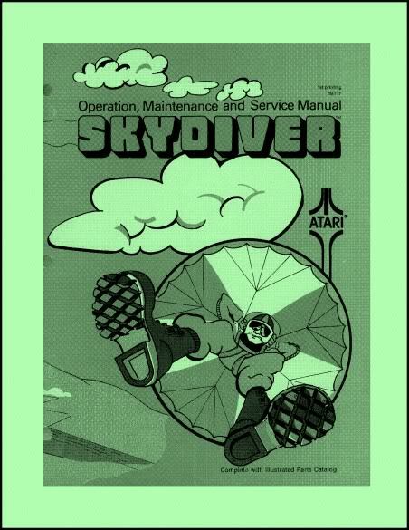Skydiver Sky Diver Arcade Game Operations/Service/Repair/Troubleshoot Manual yd