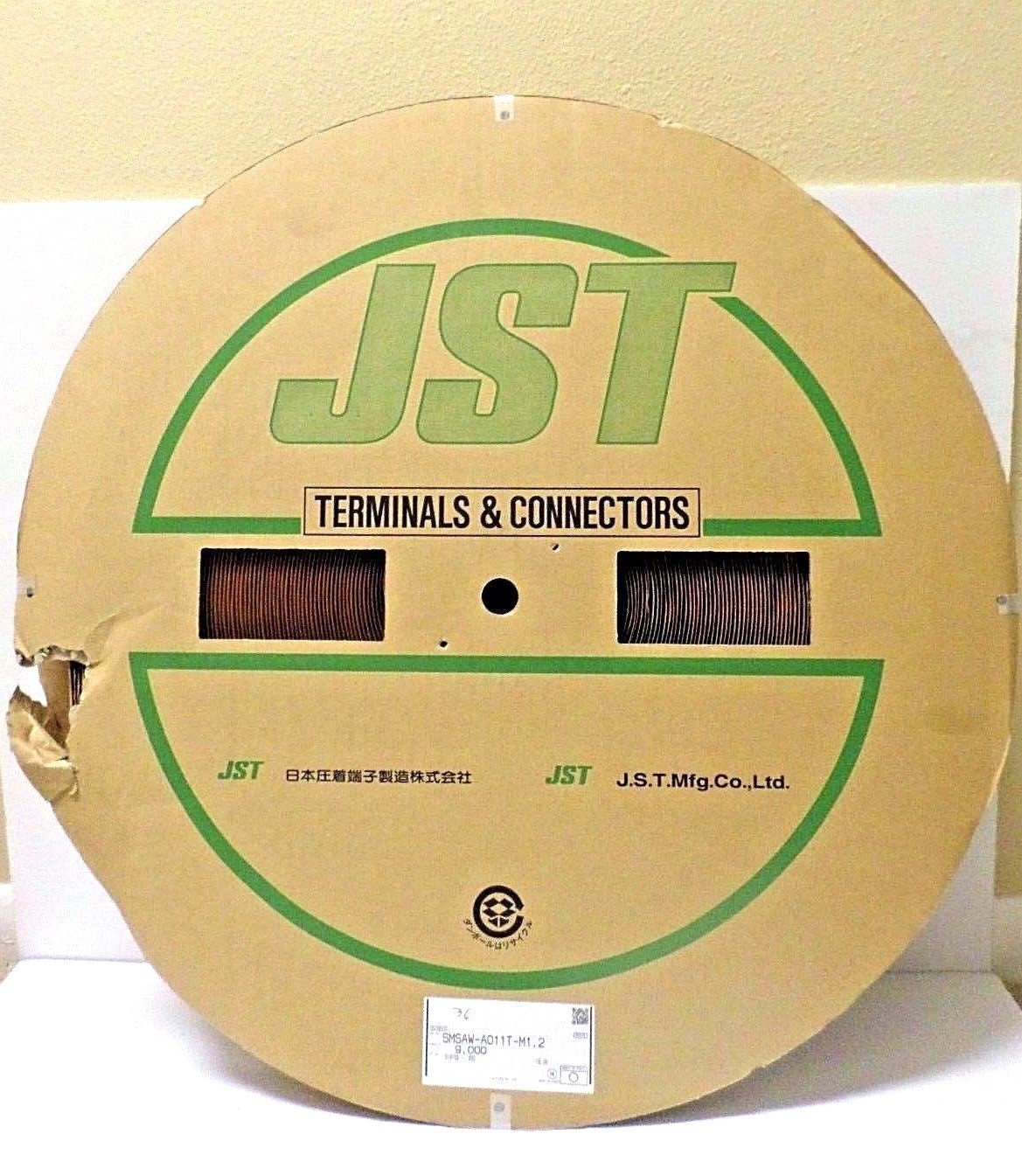 JST SMSAW-A011T-M1.2 Male Terminals Automotive Connectors 1.2 - Reel of 9,000 Pc