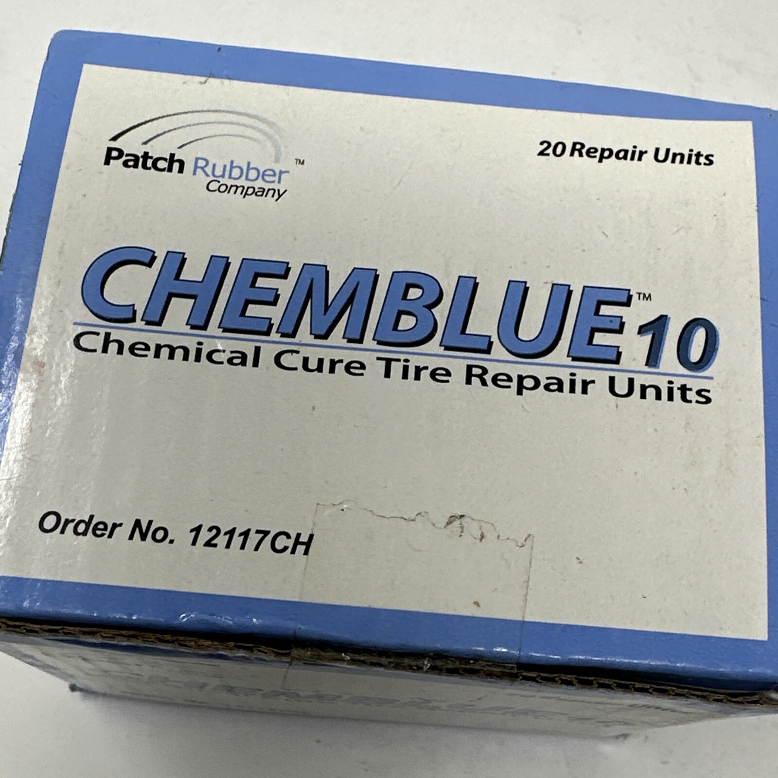 CHEMBLUE 10 Tire Repair , 20 repair units per box 12117CH, NIB, 2 1/8" x 2 13/16