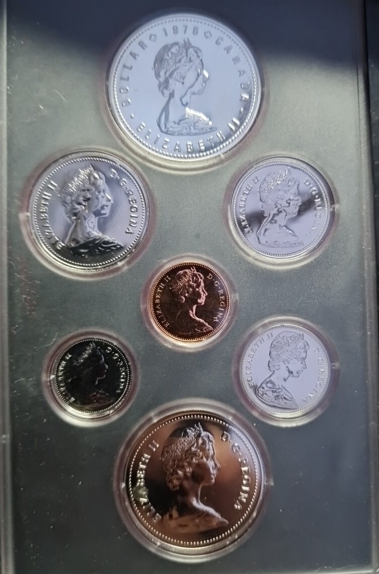 1 Cent - 1 Dollar Silver 1978 Excellent Condition Coins Set Canada 🇨🇦