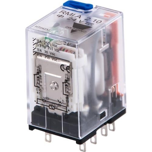 1pc CARLO GAVAZZI INC RMIA21024VDC Relay, DPDT, 24VDC, 10A, Solder Terminia