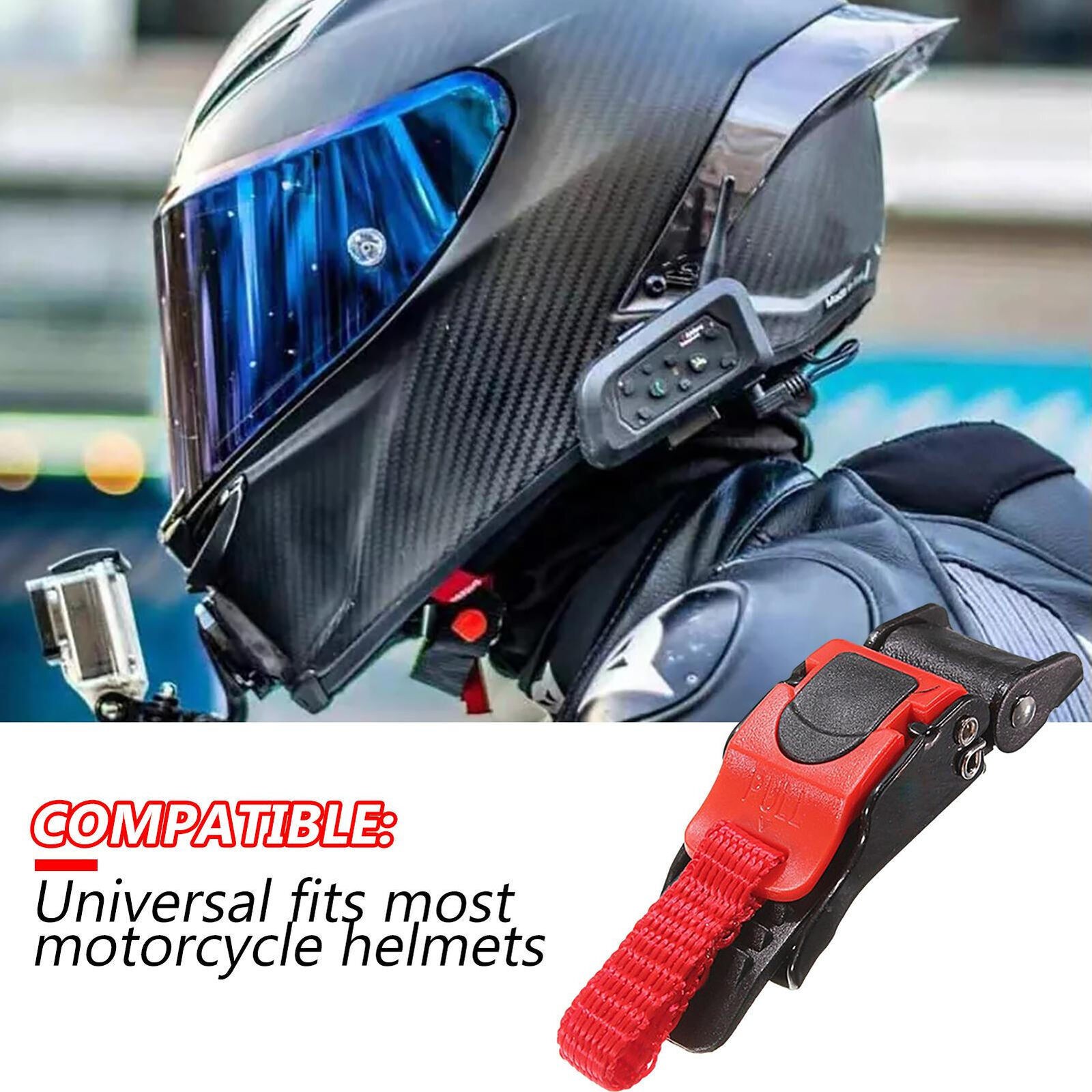 3Set Chin Strap Safety Buckle Clip Motorcycle Bike Helmet Quick Release Buckle