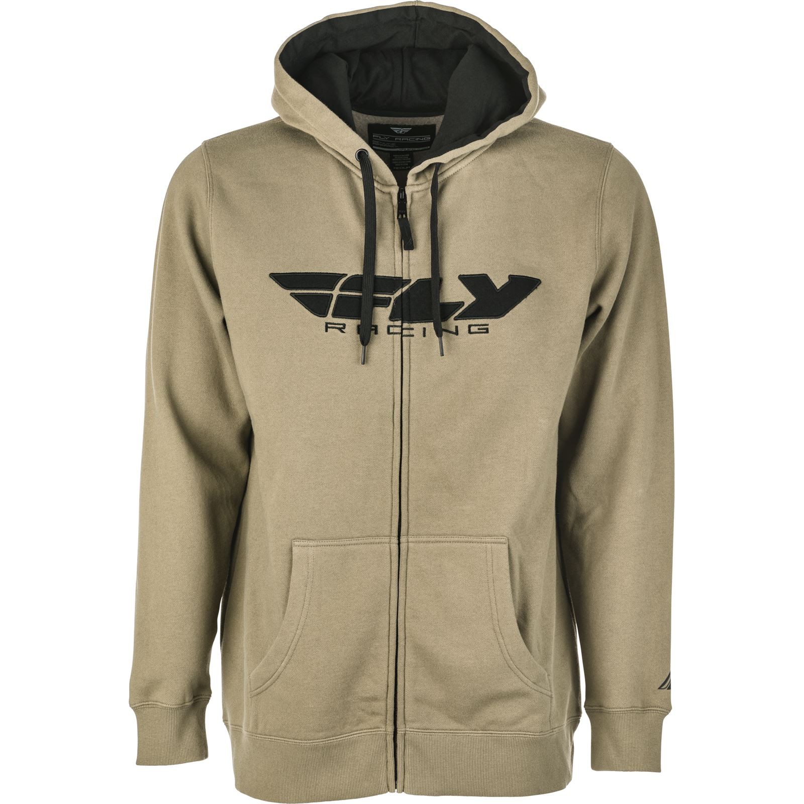 Fly Racing Fly Corporate Zip-Up Hoodie - Tan/Black - 2XL 354-01942X
