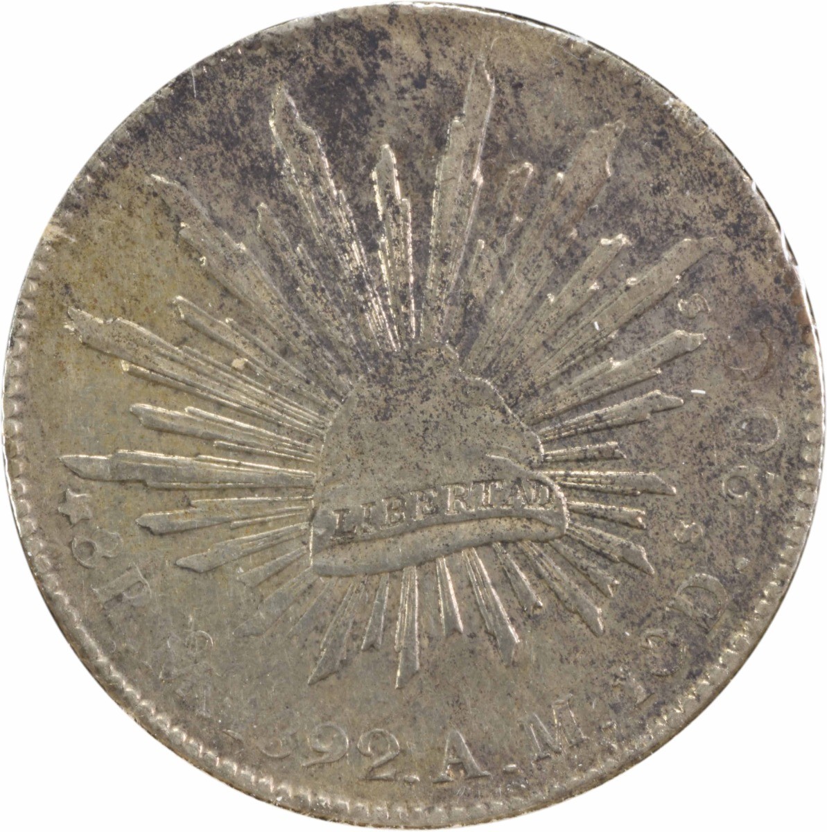1892 Mo AM Mexico 8 Reales KM377.10 AU Uncertified #916