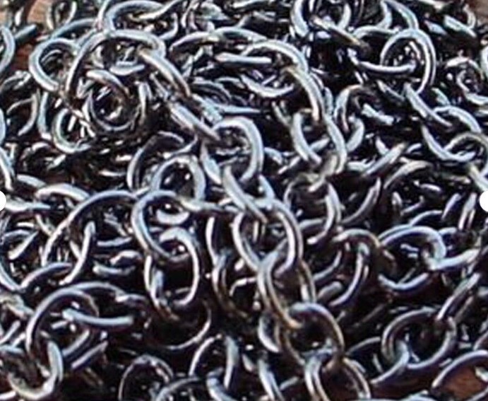 All Scales BLACK Metal Hobby Chain for LGB, USA, Loads, Cranes,By The Foot 1/16