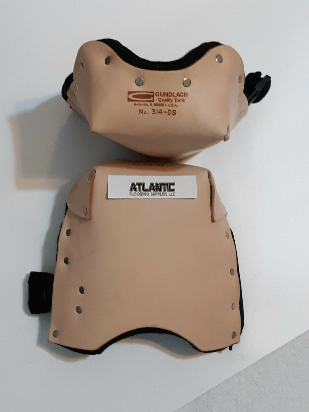 Gundlach 314-DS Leather Knee Pads Swivel Buckle Double Stuff Padding