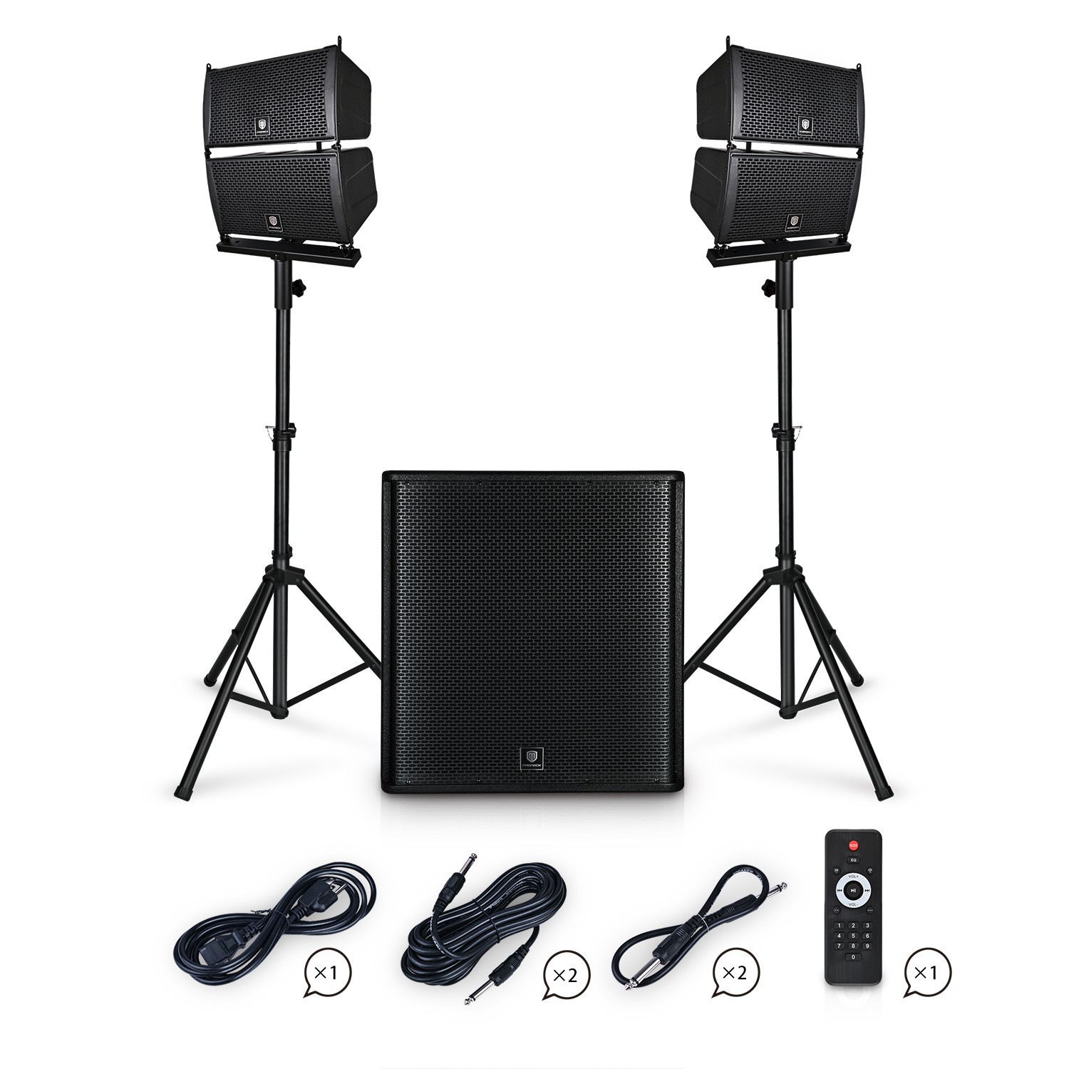 PRORECK CLUB 4000 Powered DJ Speaker System 18 inch 4000W P.M.P.O Bluetooth Set