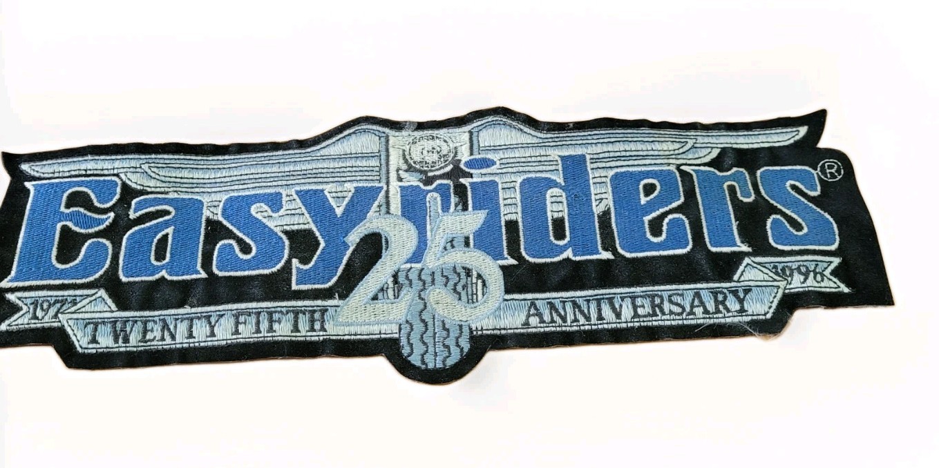 Easyriders 25th Anniversary Large Embroidered Biker Jacket Vest Patch 11"
