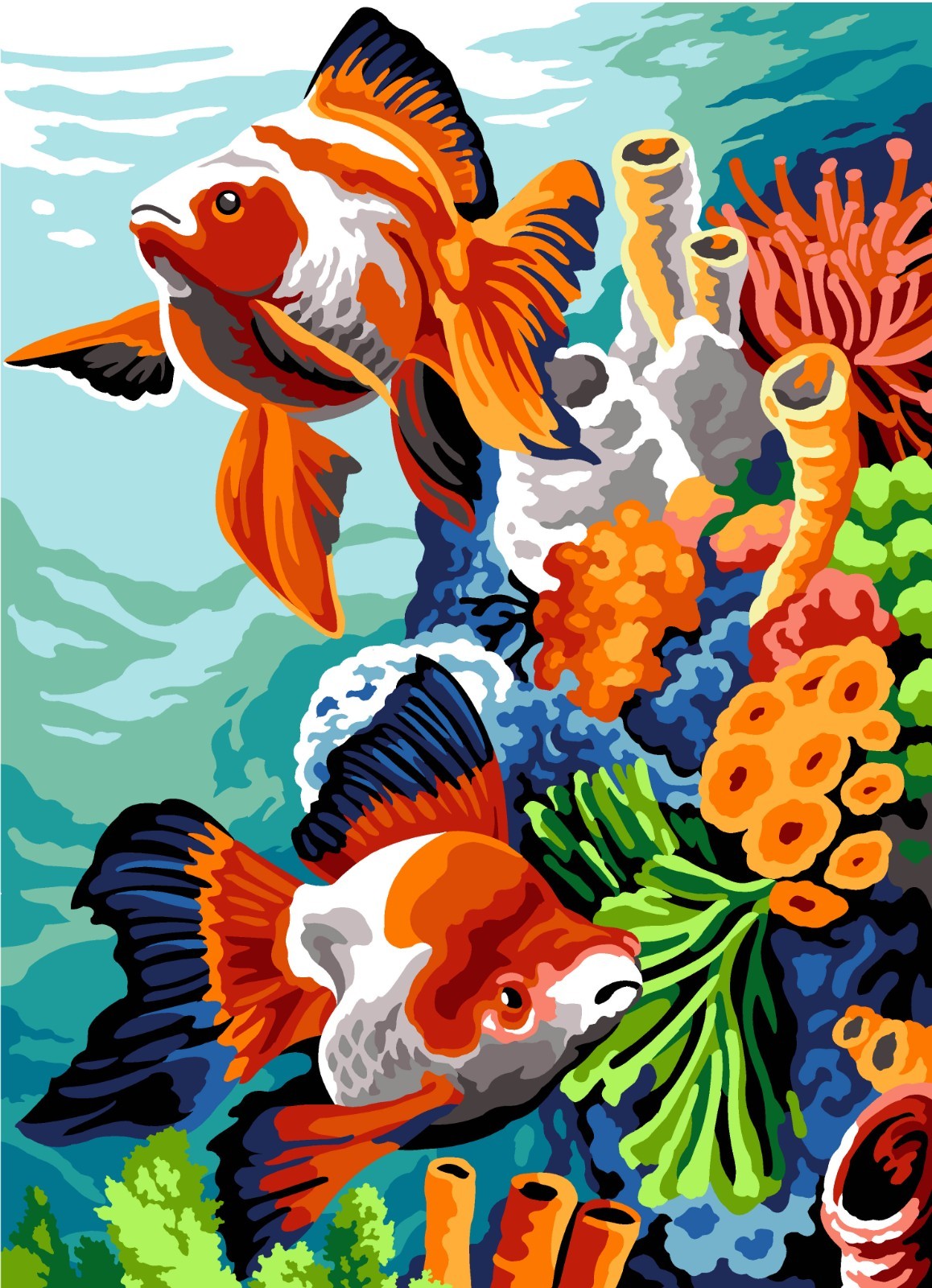 Seg De Paris Needlepoint canvas for halfstitch without yarn Seabed SE929.695 ...