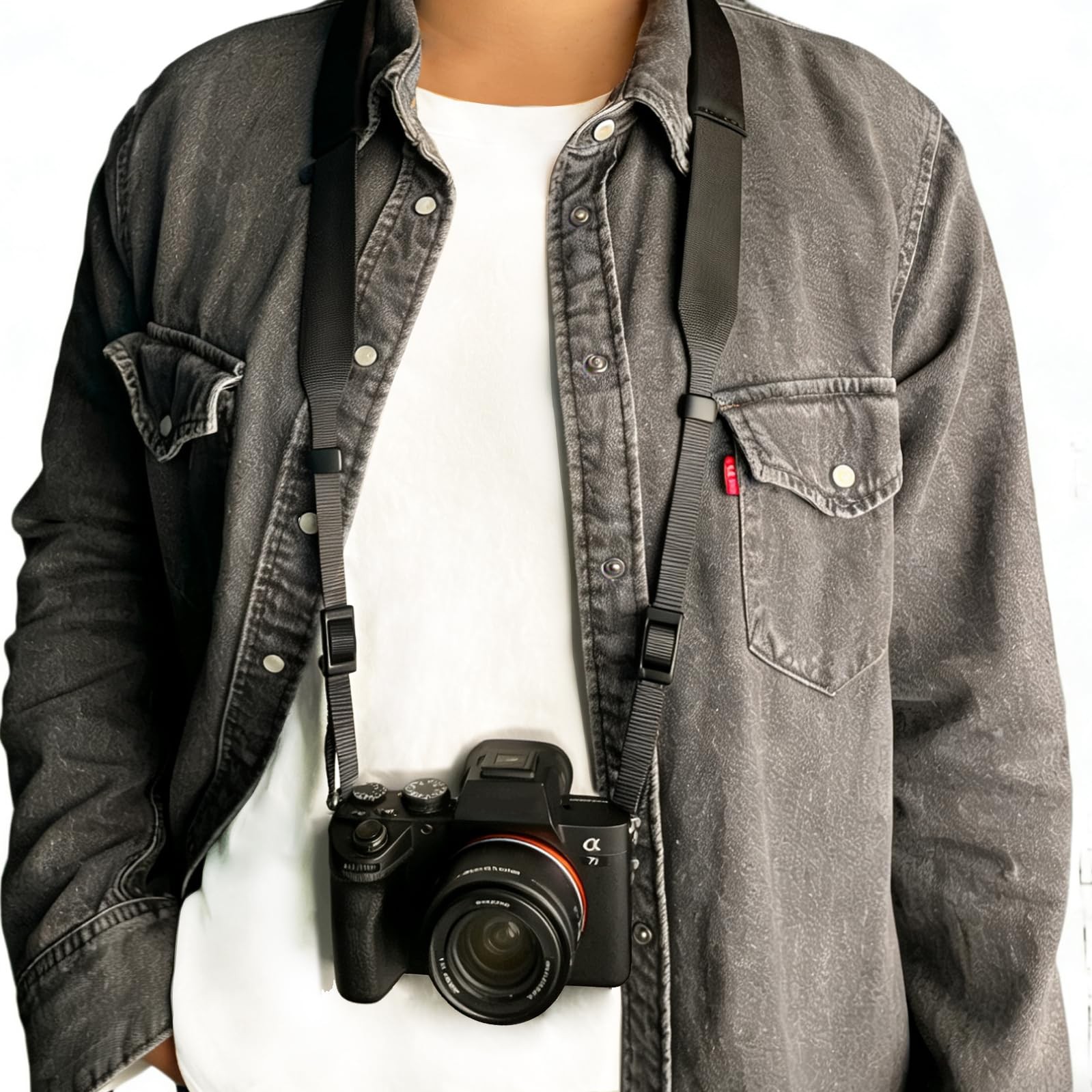 Camera Neck Strap Thin,Binocular Strap with Neoprene Padding,Camera Lanyard,D...