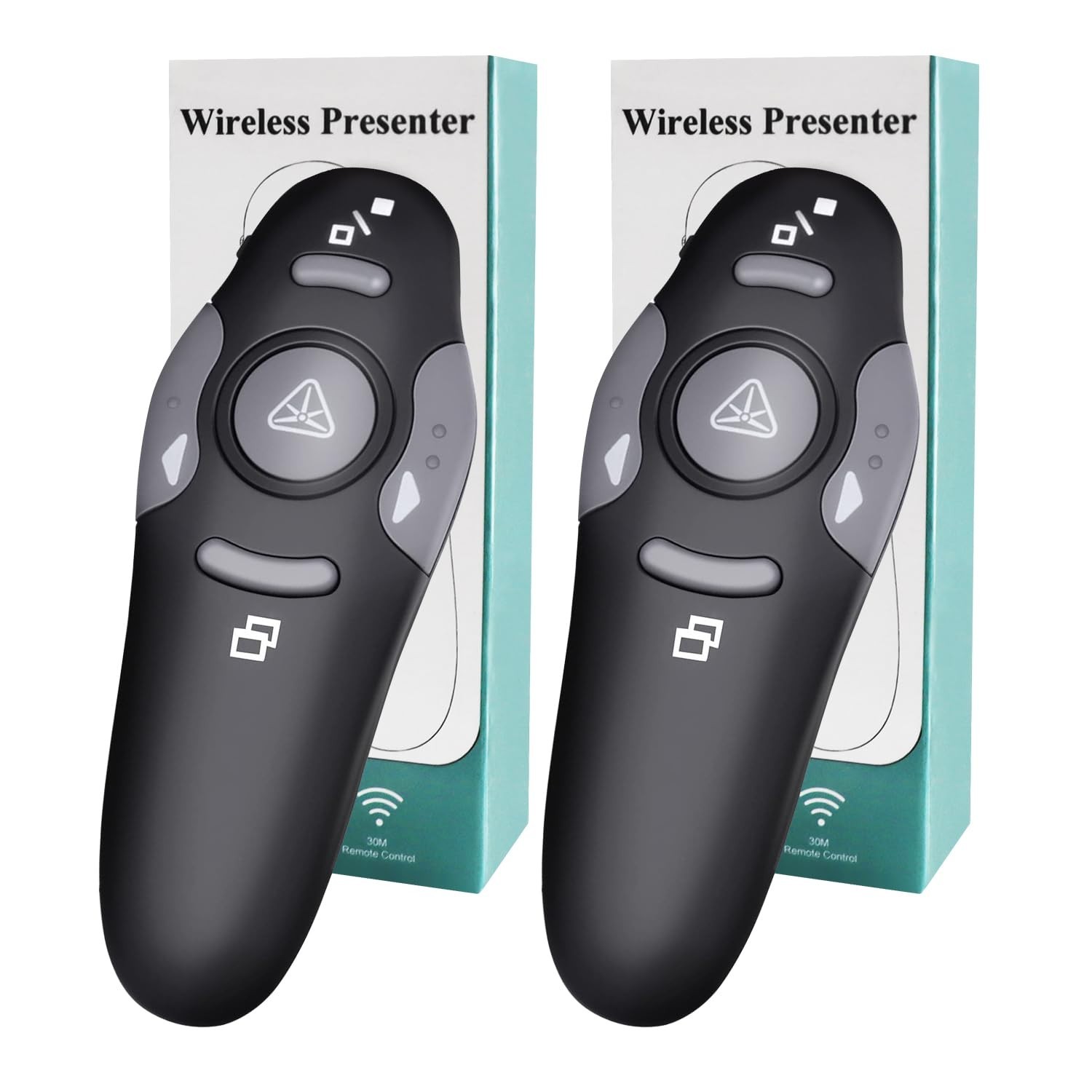 Wireless Presentation Clicker Remote with Laser Pointer for PowerPoint & Google