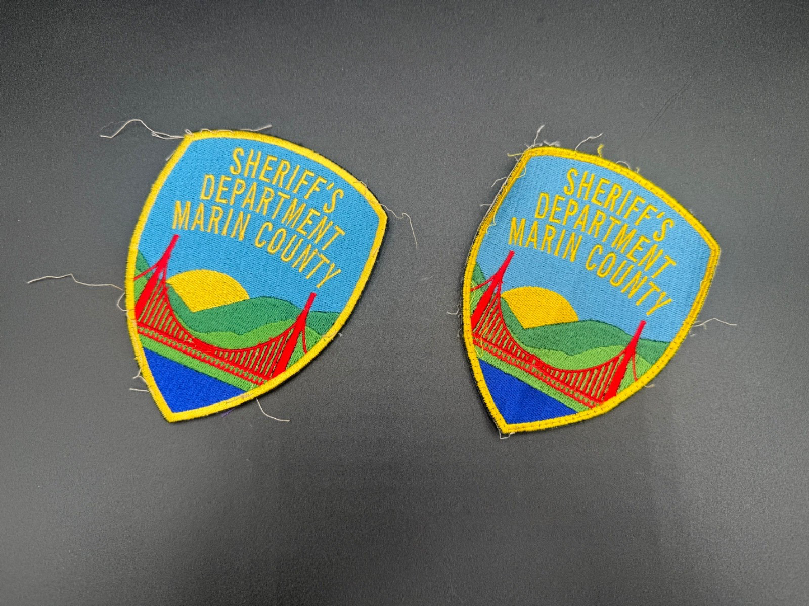Set of TV Movie Prop Wardrobe marin County California Sheriff Patch