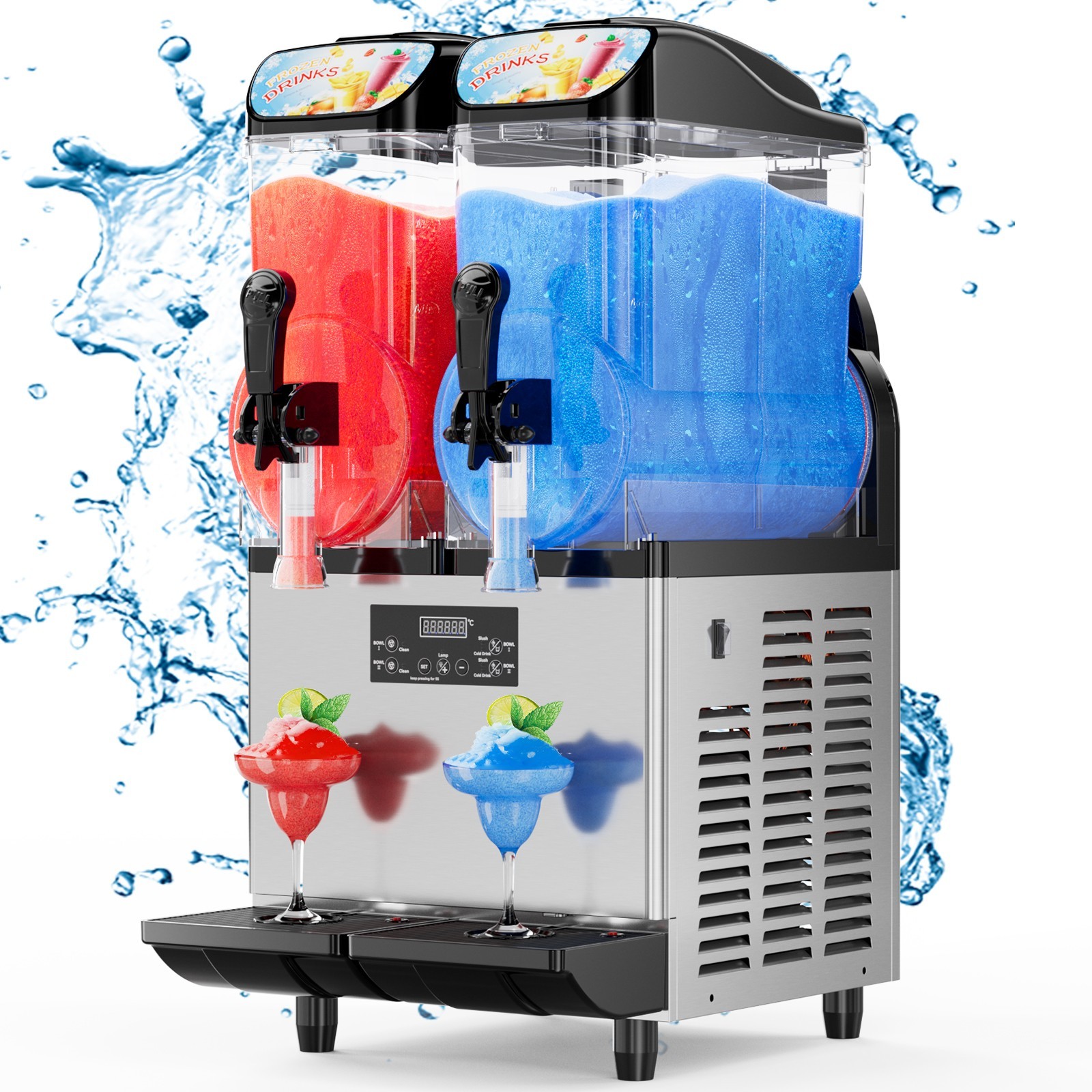 Commercial Slushy Machine 15Lx1 Tank Margarita Smoothie Cold Frozen Drink Maker