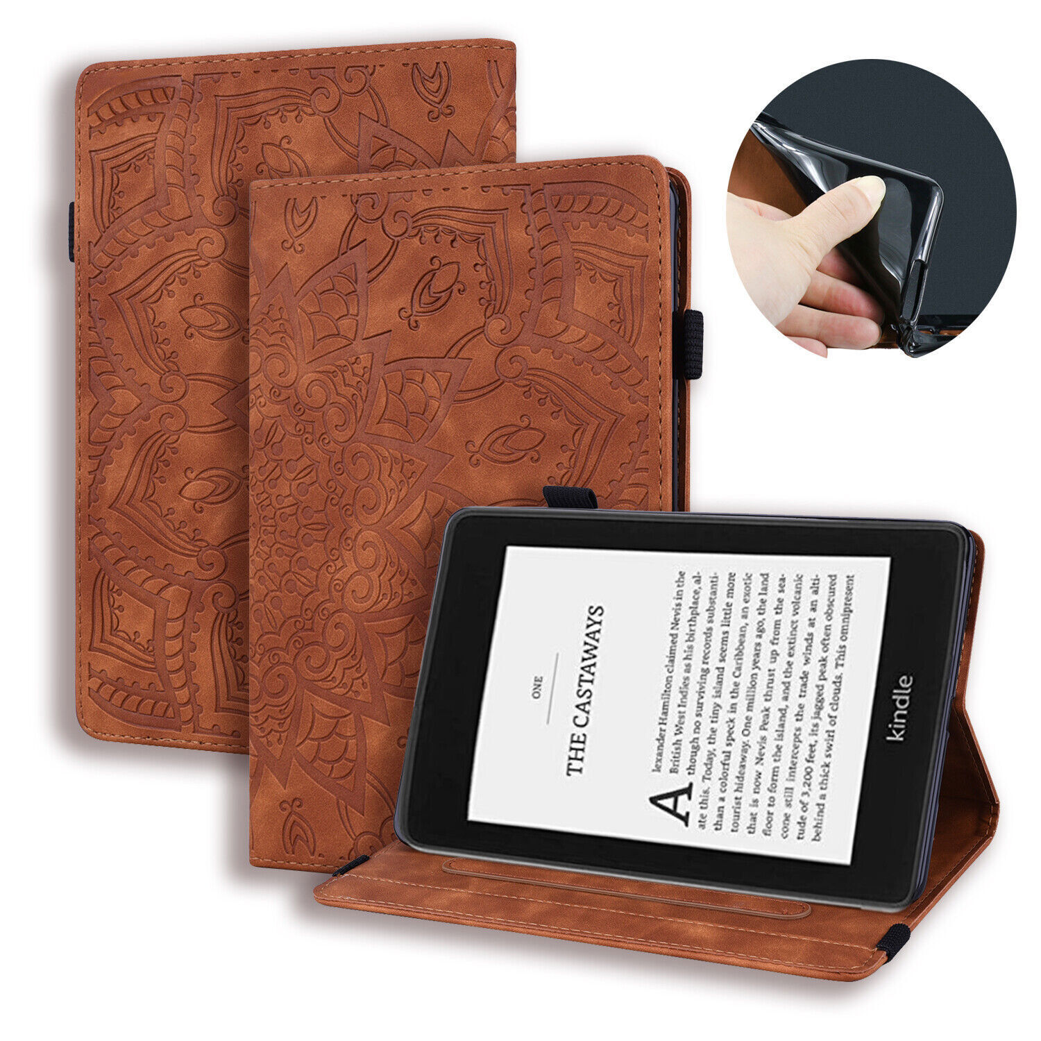 For Kindle Paperwhite 12th Gen 7" 2024/11th Gen 6.8 2021 Leather Flip Case Cover