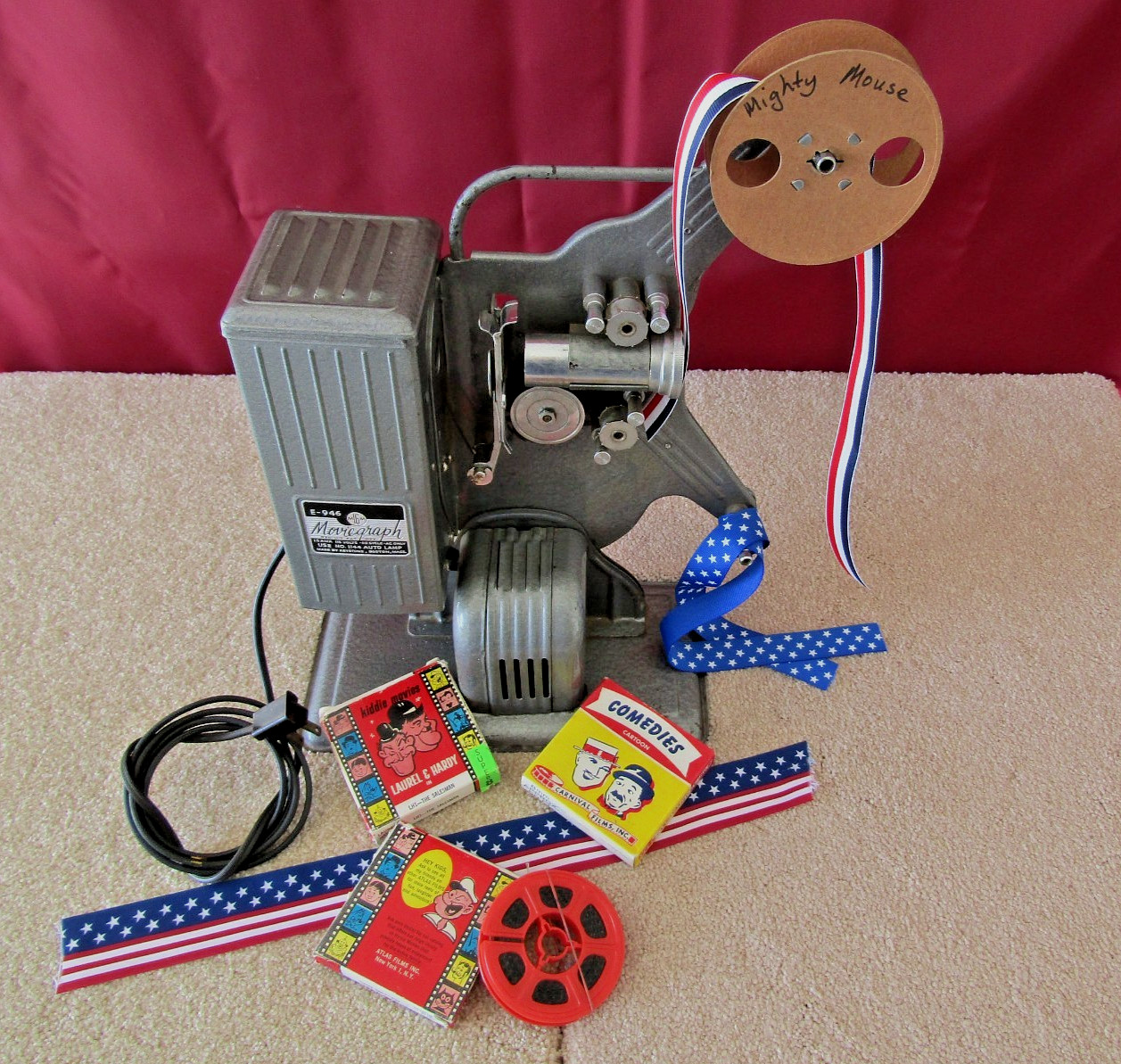 Keystone 16mm Antique Projector & 8mm movies