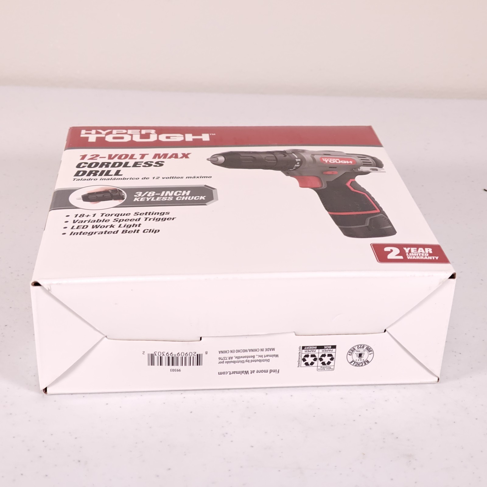 Hyper Tough 12-Volt Max Cordless Drill 3/8-Inch Keyless Chuck