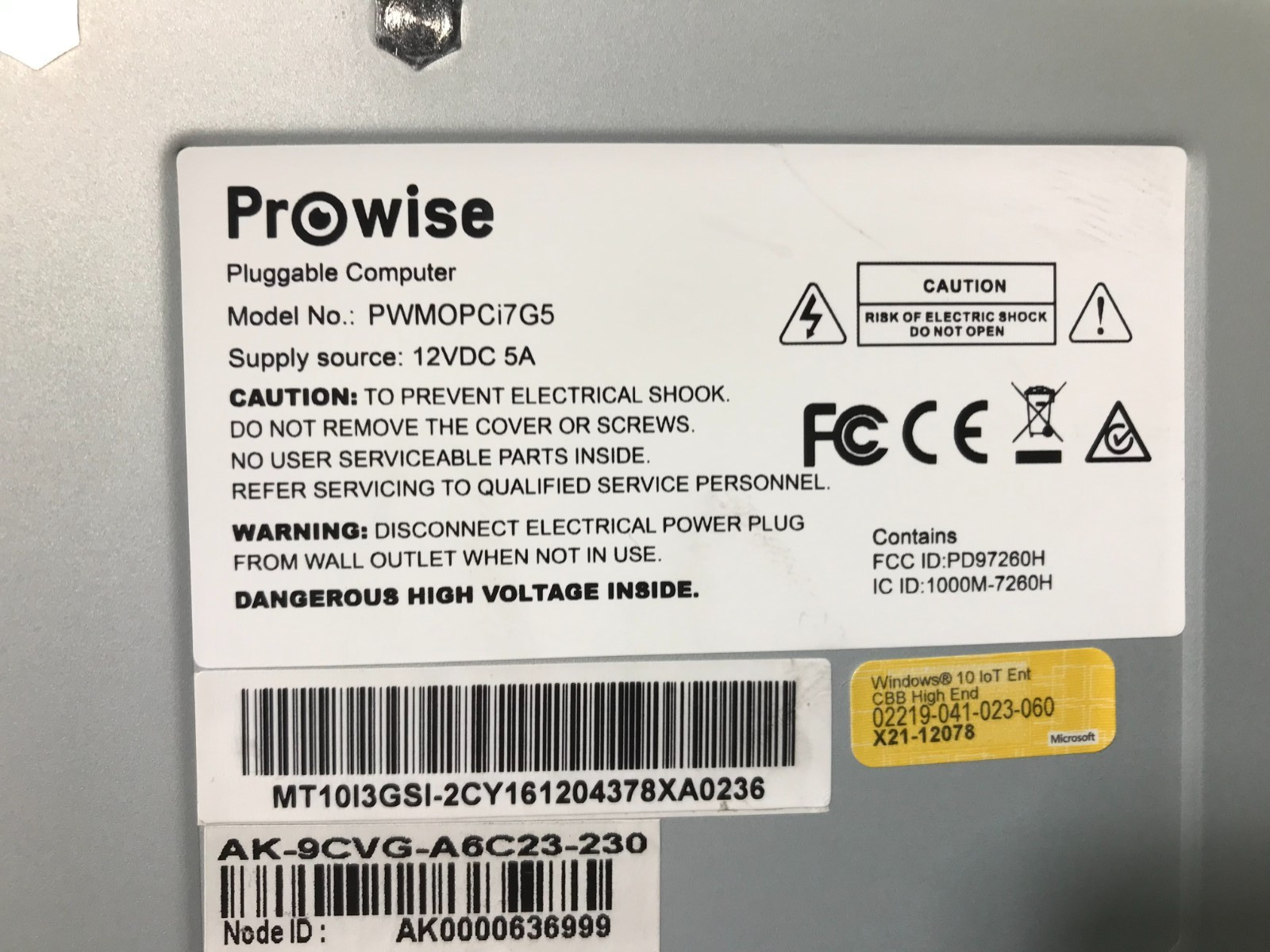 Prowise PWMOPCi7G5-Prowise PC Module-Prowise interactive( i-7 )*