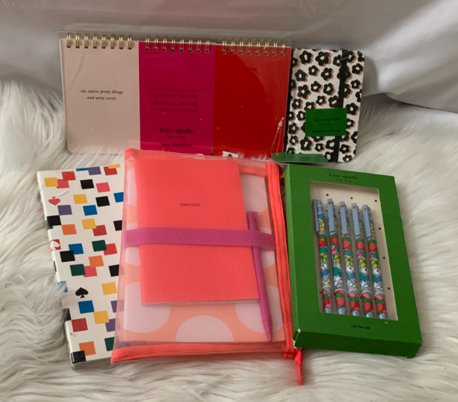 KATE SPADE Assorted Stationery Collection: Notebooks, Notepads, Pens NWTs