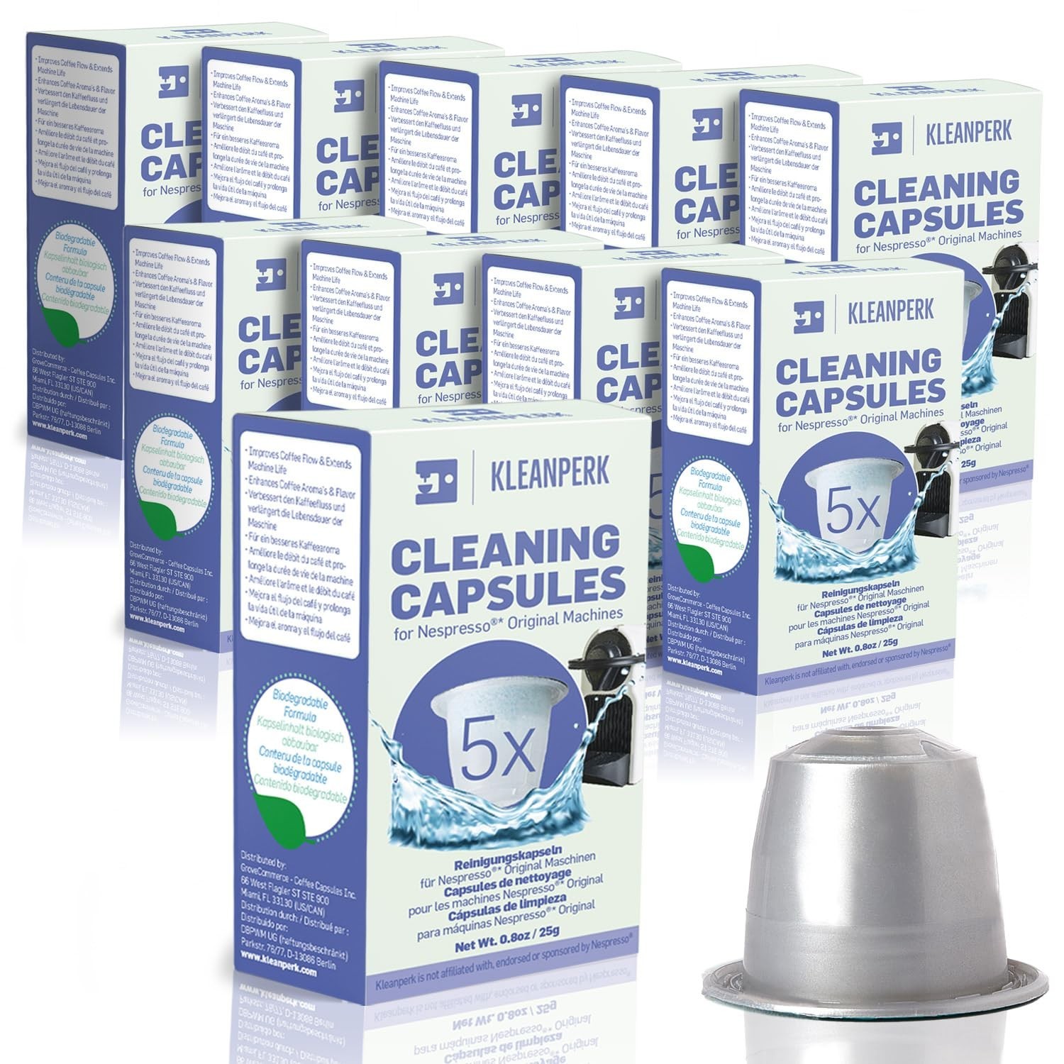KLEANPERK 8003 50 Cleaning Pods for Nespresso Original Machines