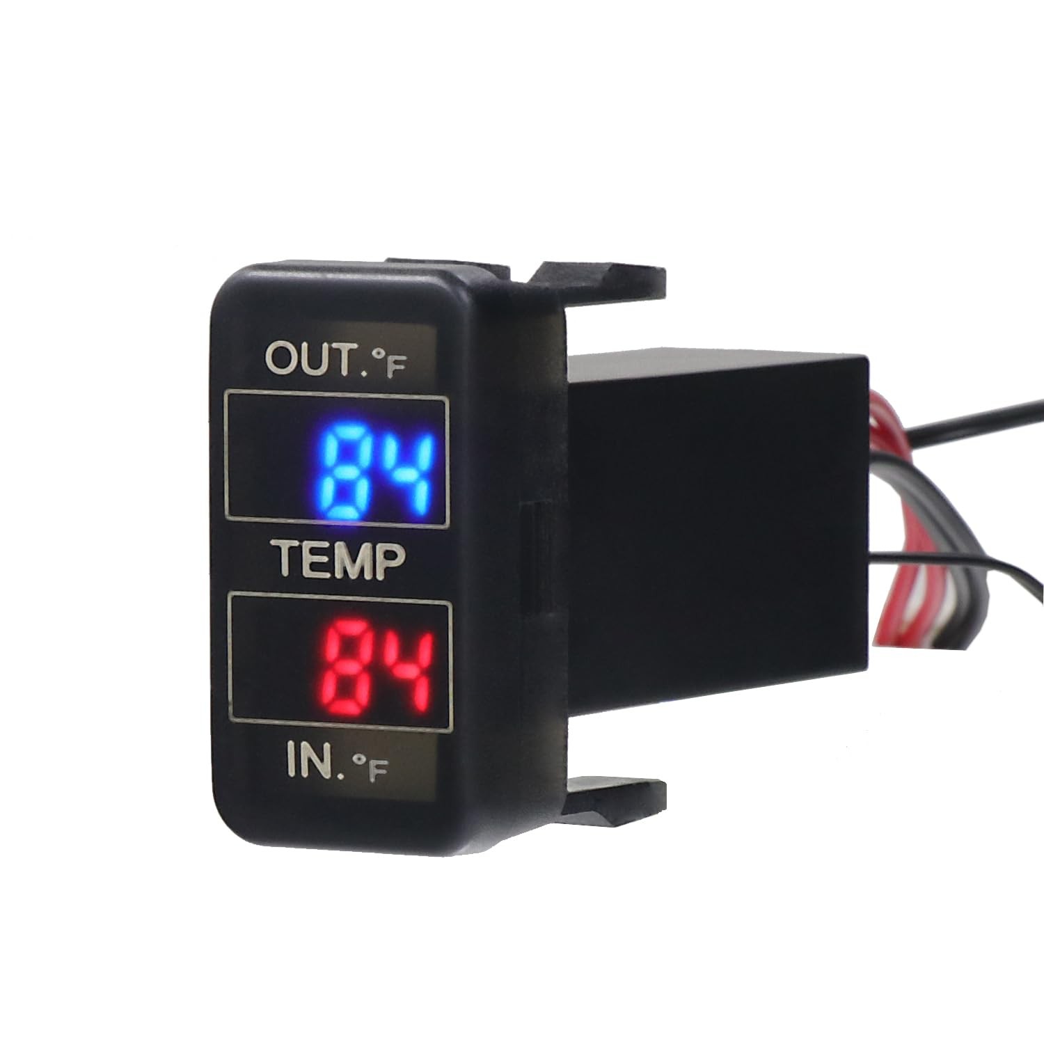 Car Internal and External Temperature Display, Type B (Imperial), Black