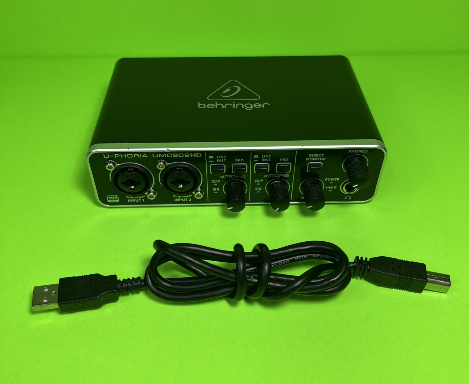Behringer U‑Phoria UMC202HD USB Audio Interface W/ Cable - SAME DAY - WARRANTY