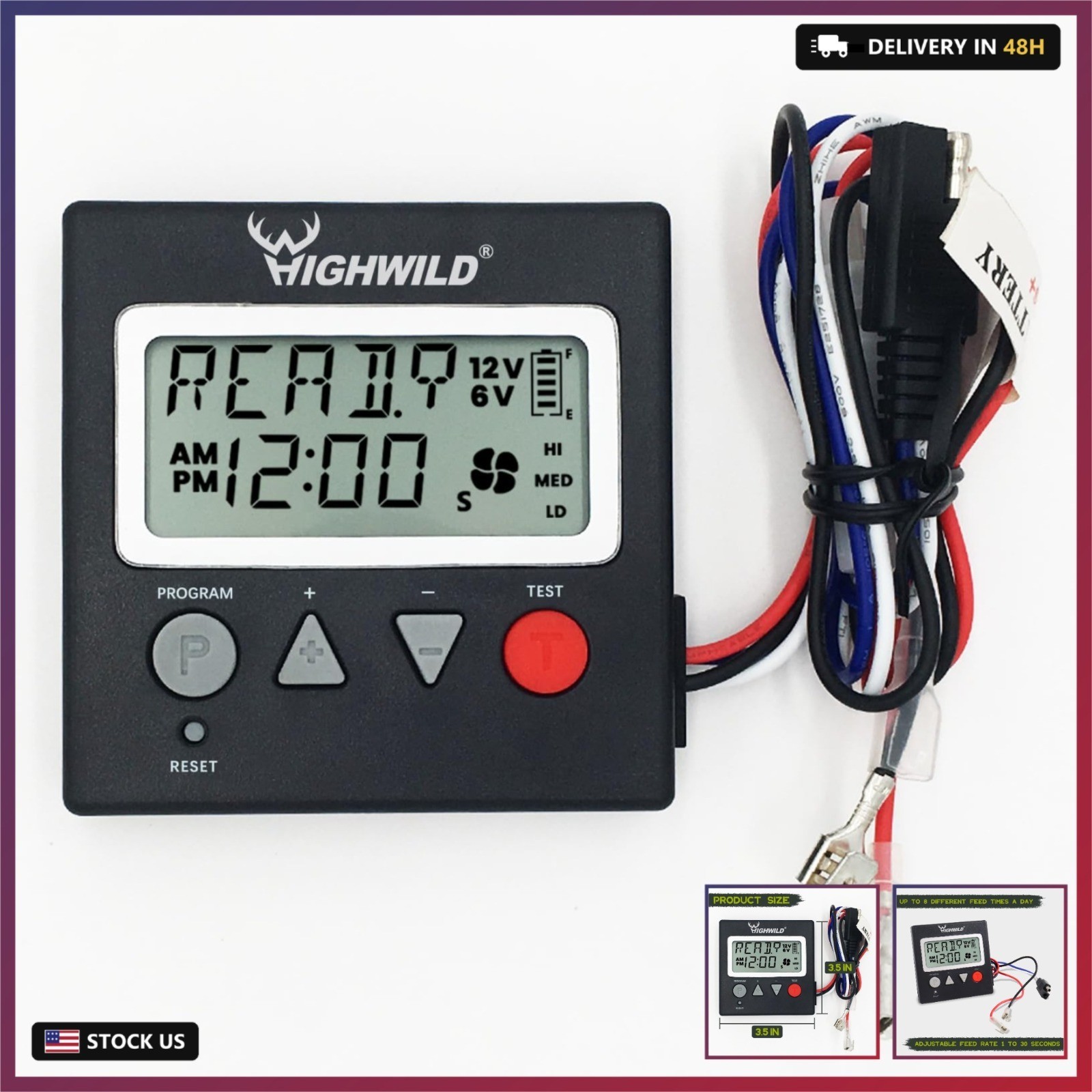 Highwild 6V/12V Universal Game Feeder Digital Timer