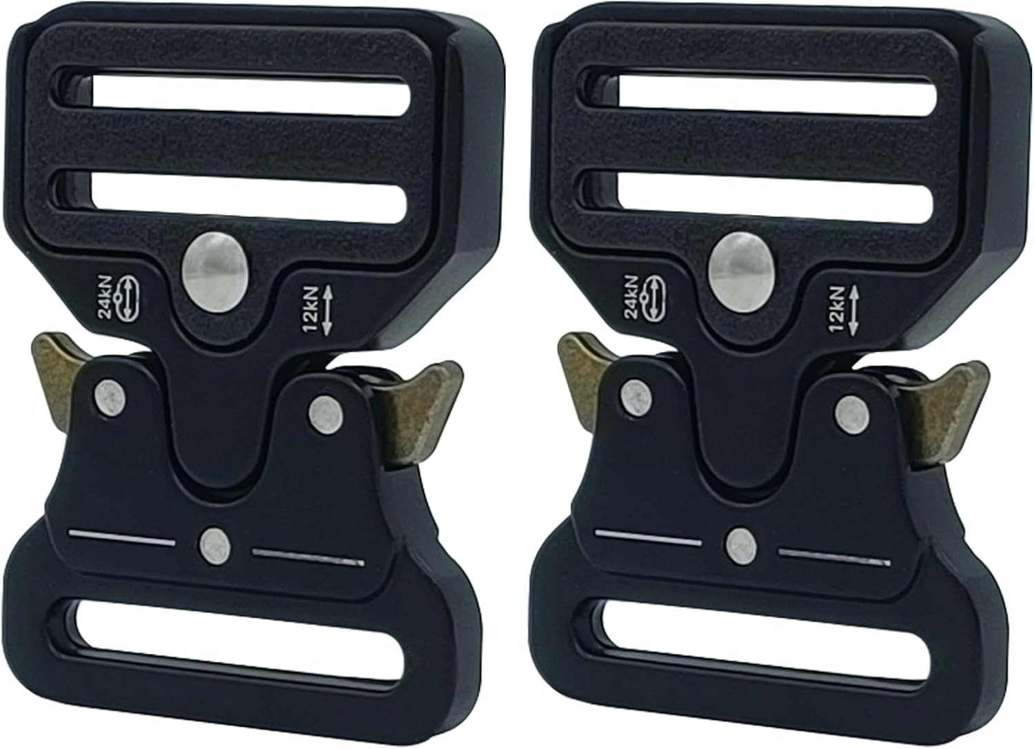 2 Pack Metal Quick Release Buckles, 1.5 inch (38mm), Adjustable for Backpack ...