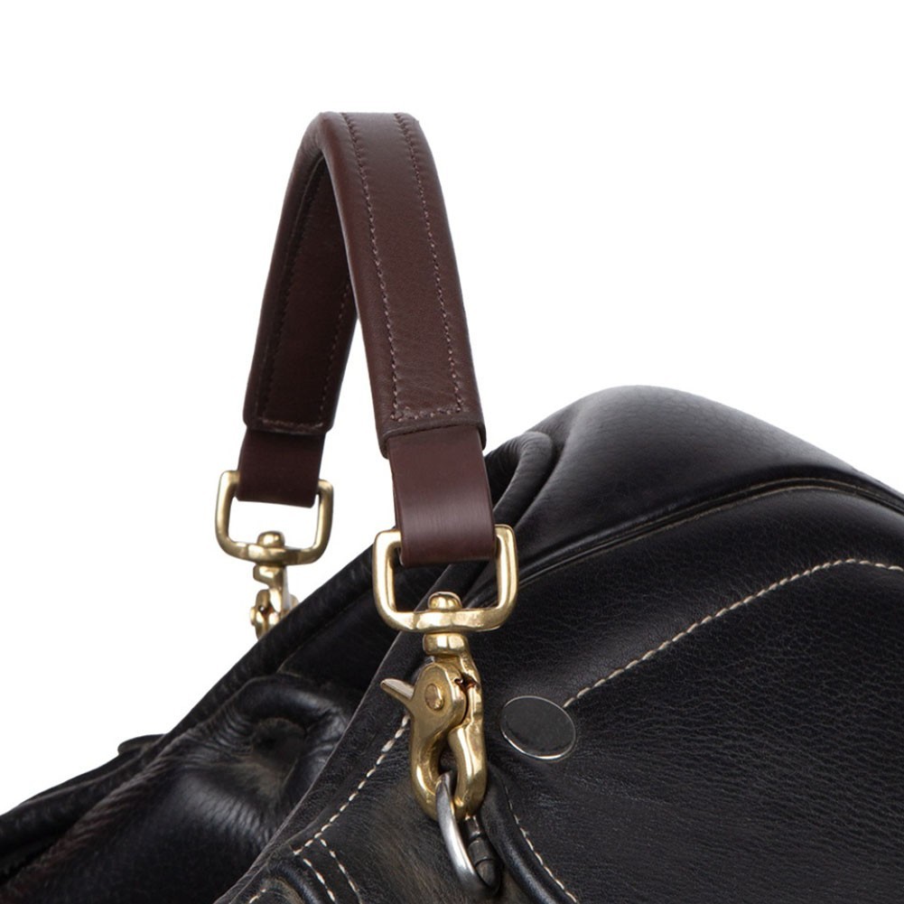 Leather Grab Strap for English Saddle with Brass Buckles for Riding Stability