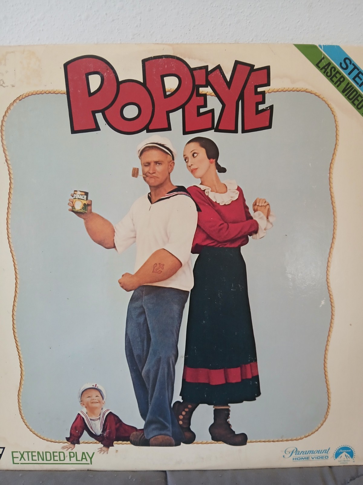 MINT!!! "Popeye" Extended Play Laserdisc LD - Robin Williams