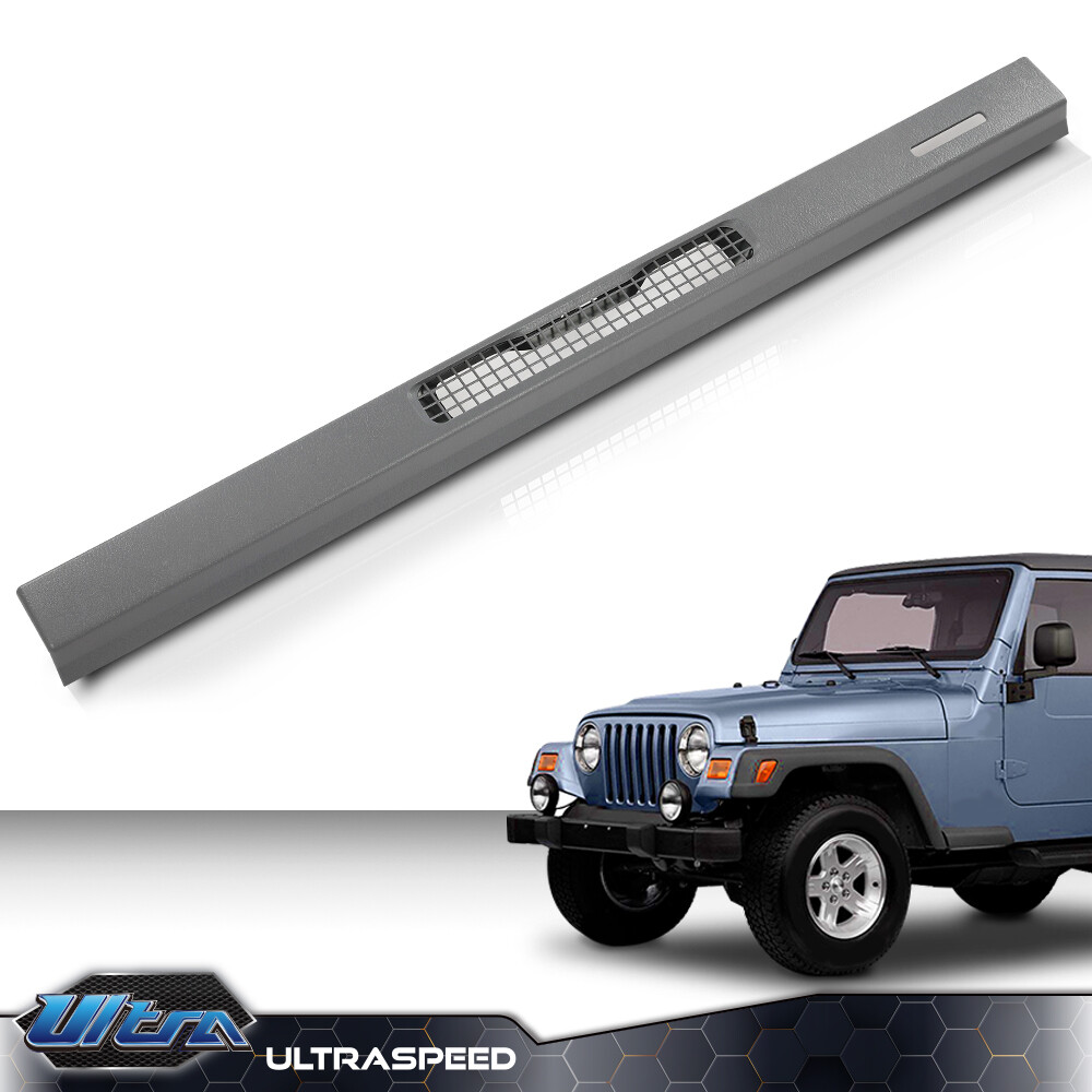 Fit For 1997-2006 Jeep Wrangler TJ Dash Top Cover Defrost Vent Bezel Trim Gray