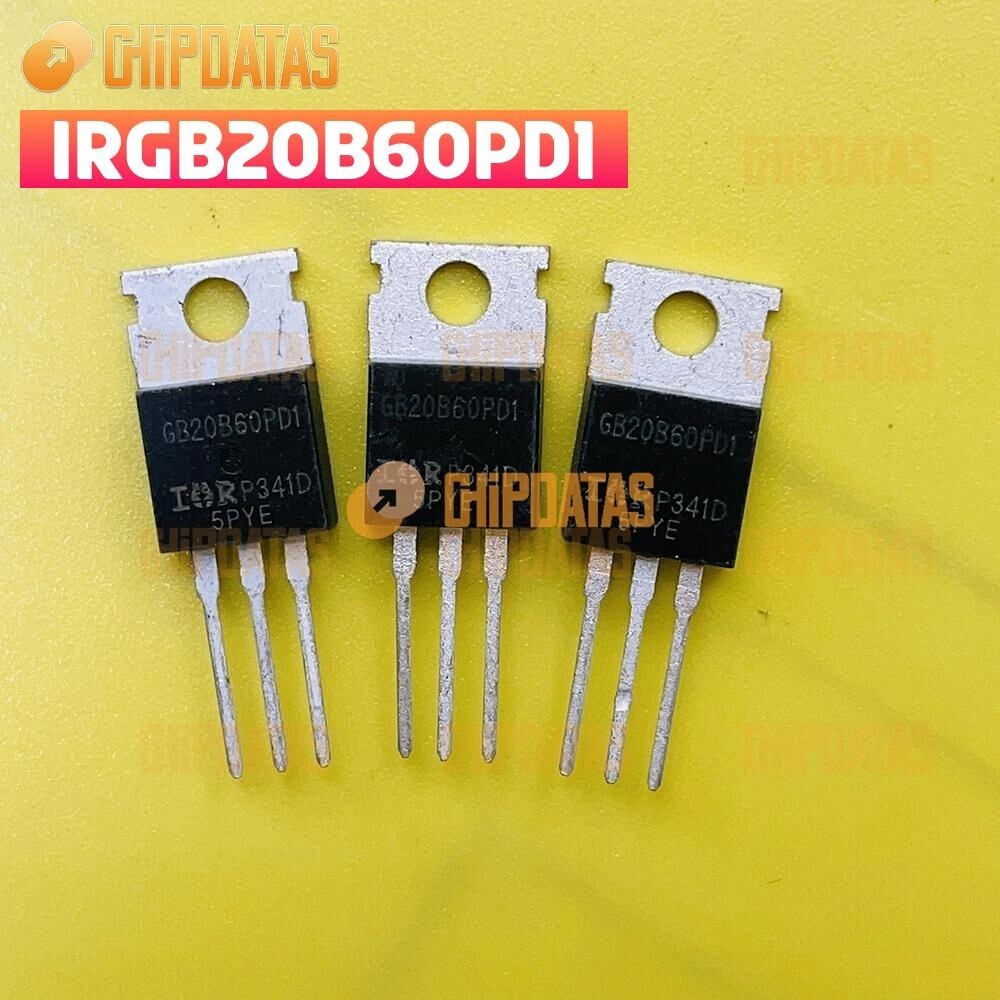 2PCS New  IRGB20B60PD1 TO-220 Transistor IGBT N-Ch 600V 40A 215W