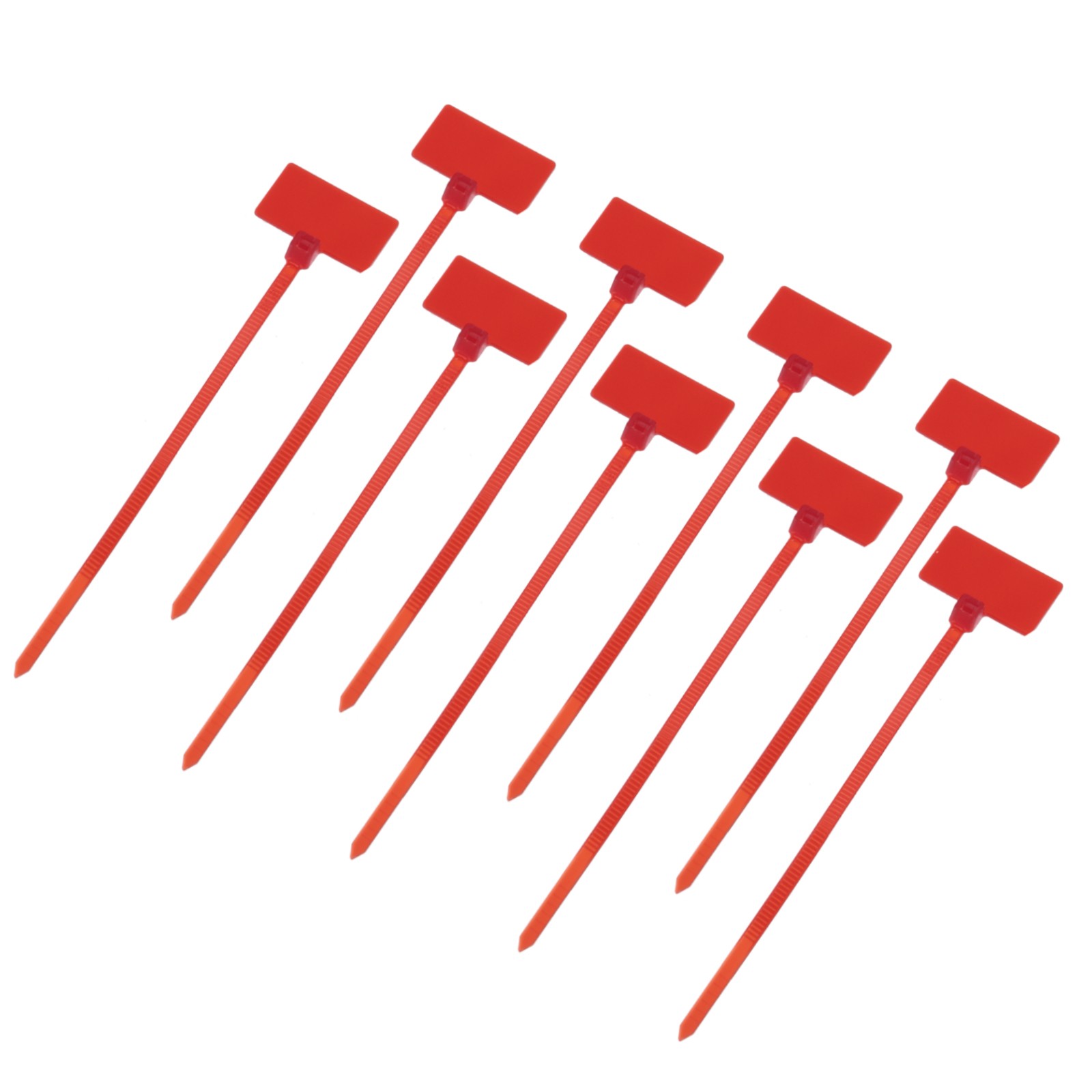 250pcs Marker Cable Zip Ties, 4 Inch Self-Locking Labels Zip Tie Wraps,Red